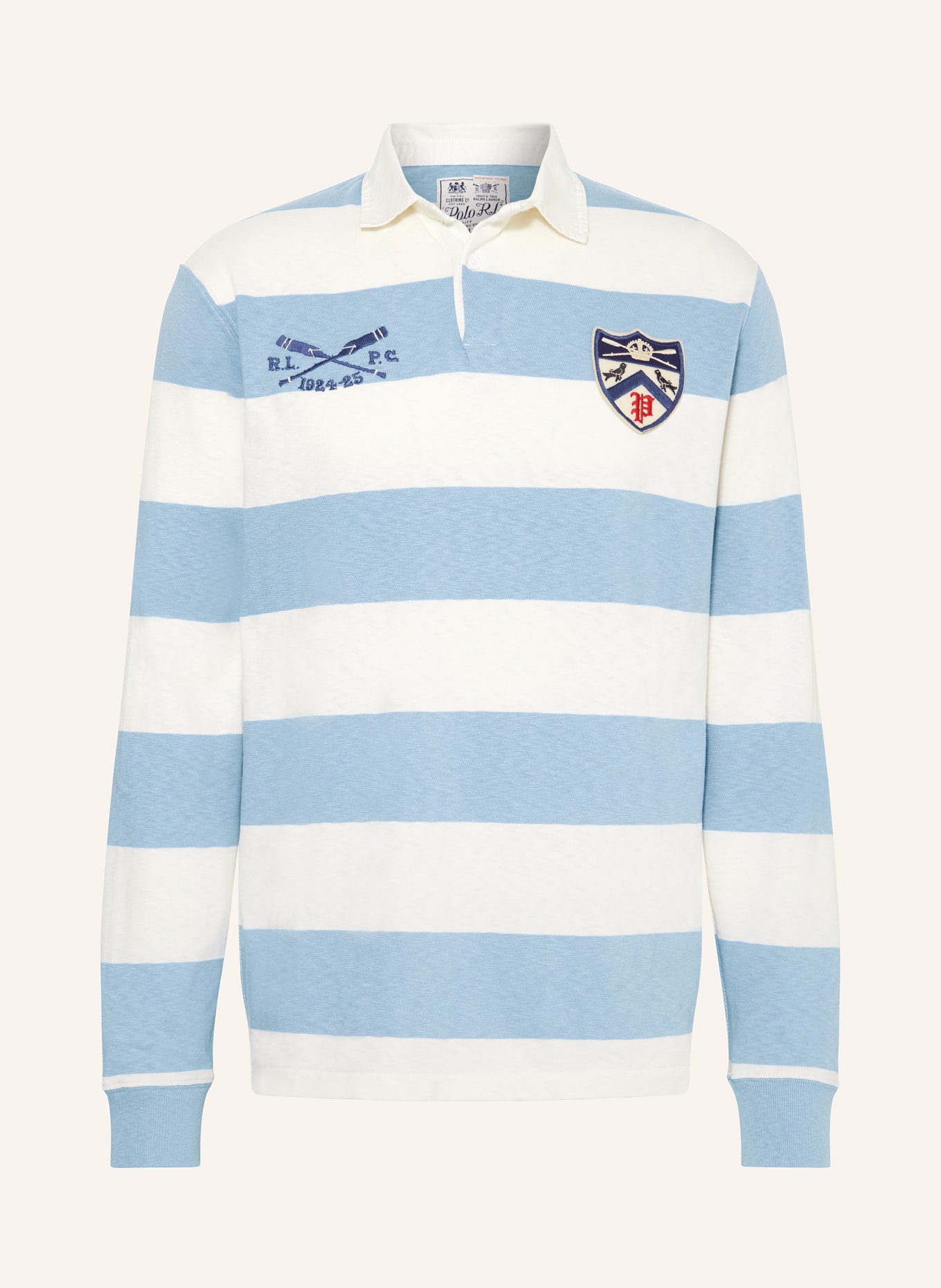POLO RALPH LAUREN Rugby shirt SUMMER ANTIQUE, Color: WHITE/ LIGHT BLUE/ RED (Image 1)