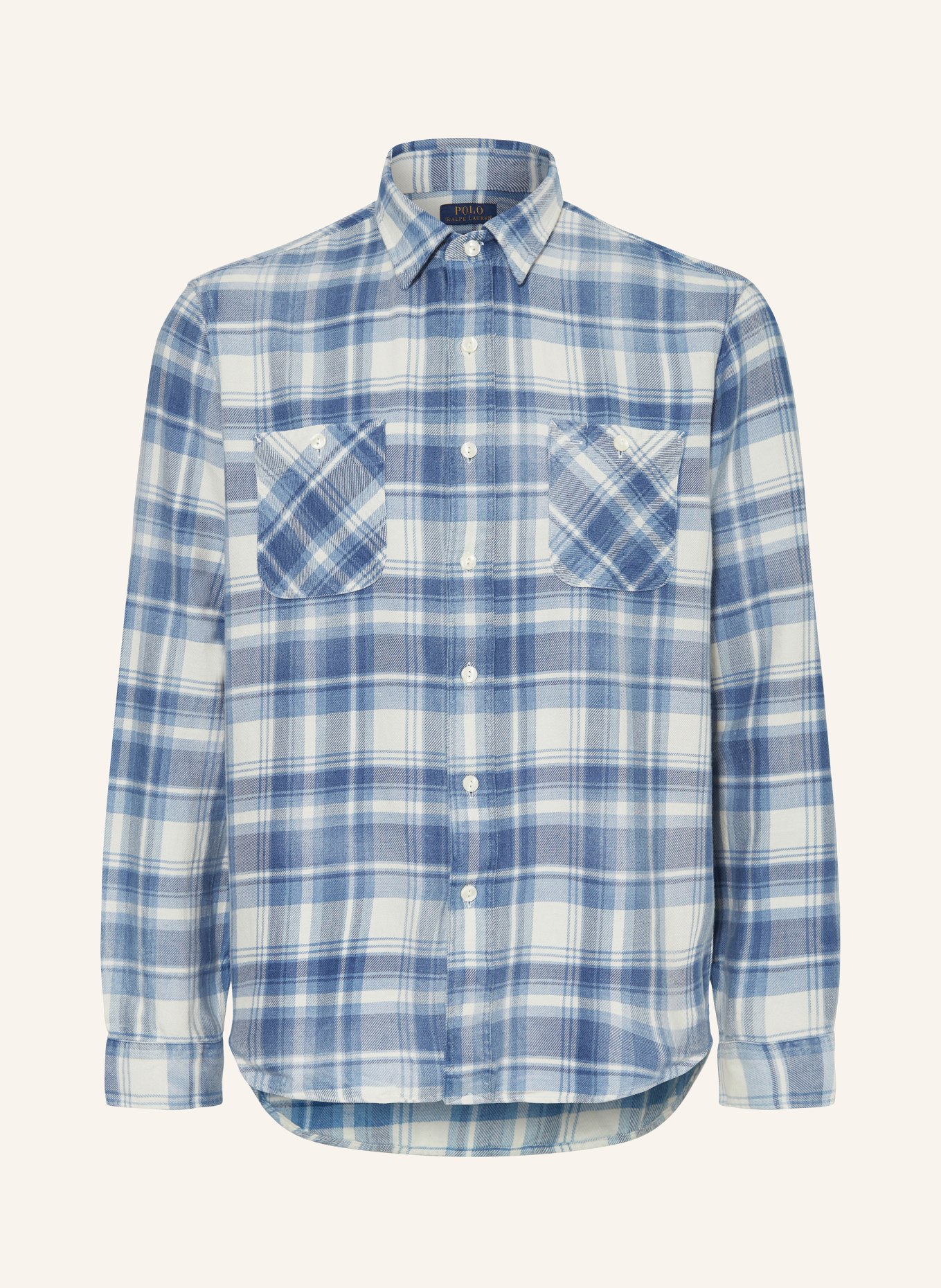 POLO RALPH LAUREN Flannel shirt classic fit, Color: WHITE/ BLUE/ LIGHT BLUE (Image 1)