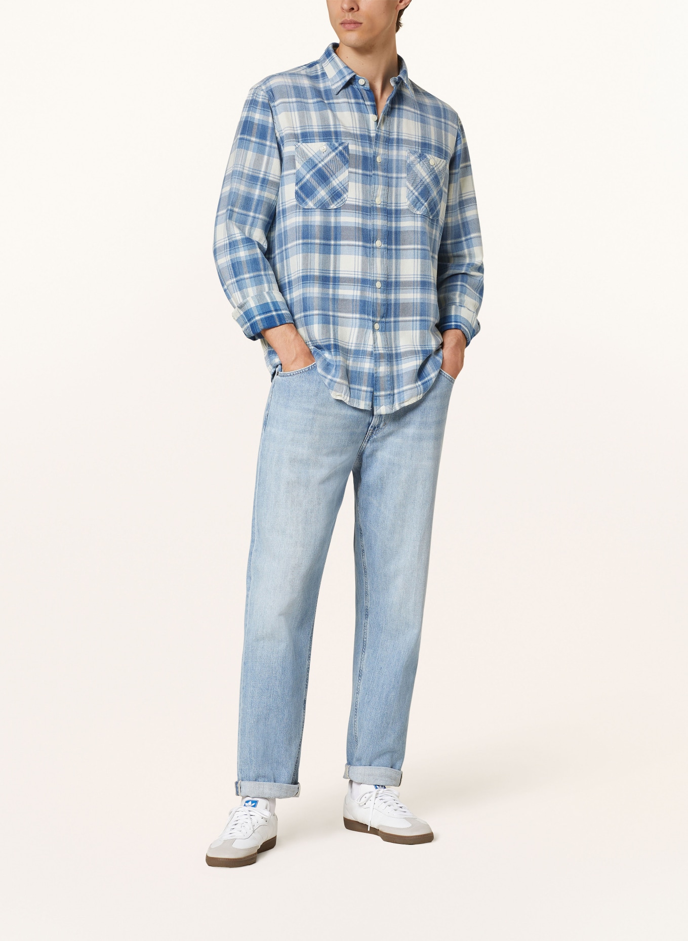POLO RALPH LAUREN Flannel shirt classic fit, Color: WHITE/ BLUE/ LIGHT BLUE (Image 2)