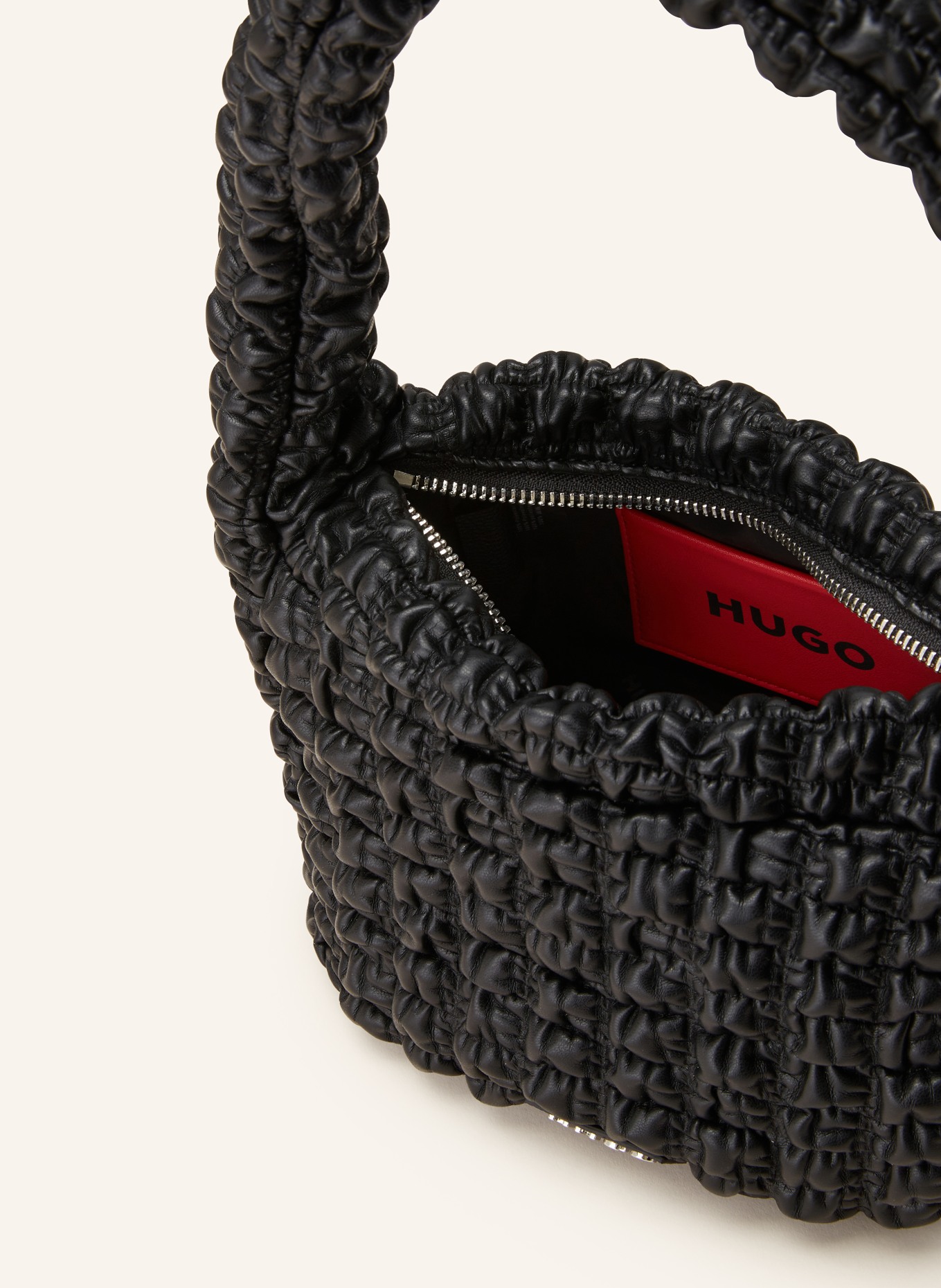 HUGO Hobo bag MHATI, Color: BLACK (Image 3)