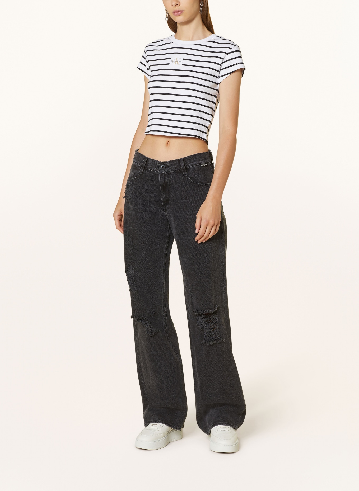 Calvin Klein Jeans T-shirt, Color: WHITE/ BLACK (Image 2)