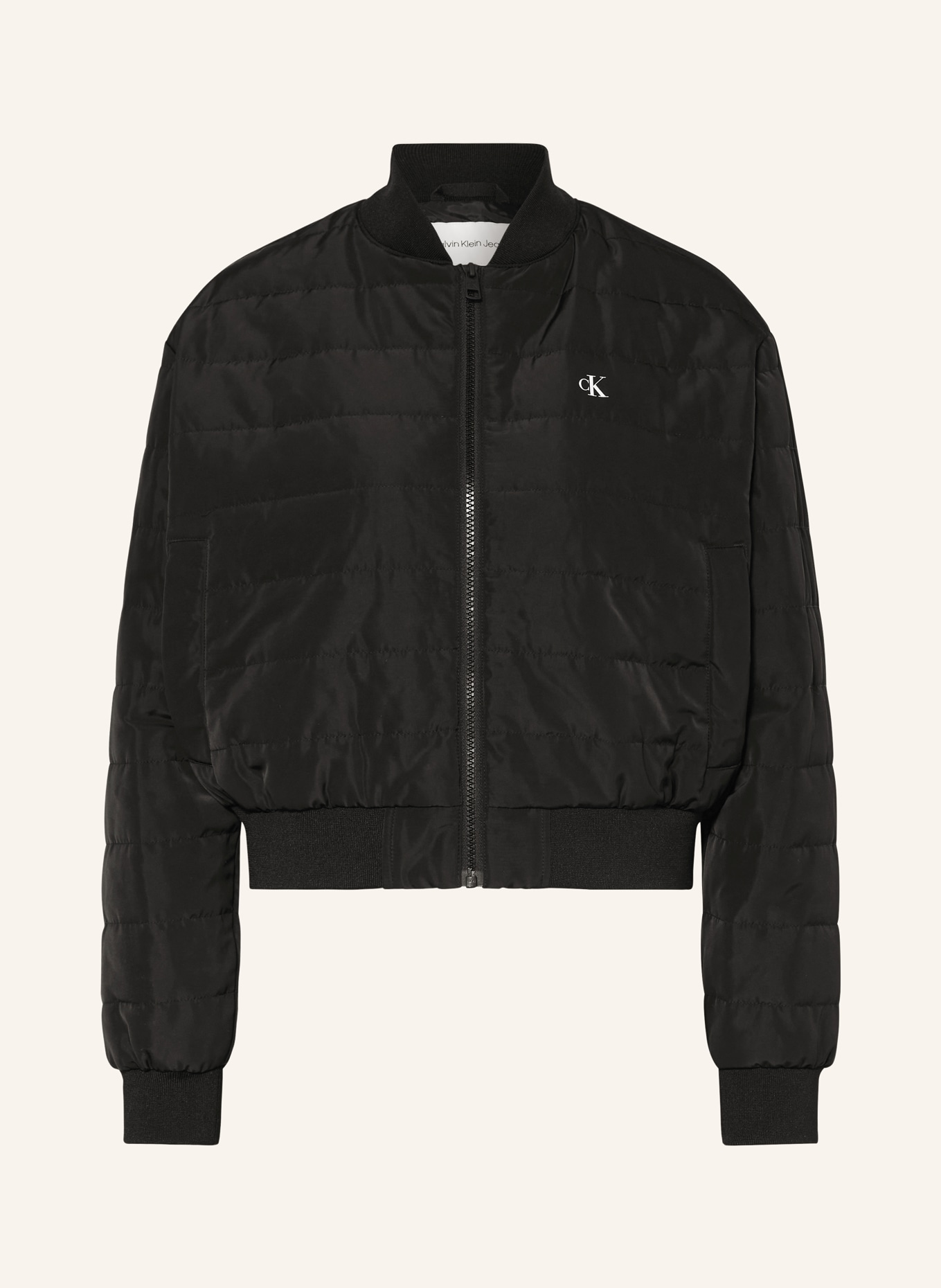 Calvin Klein Jeans Cropped bomber jacket, Color: BLACK (Image 1)