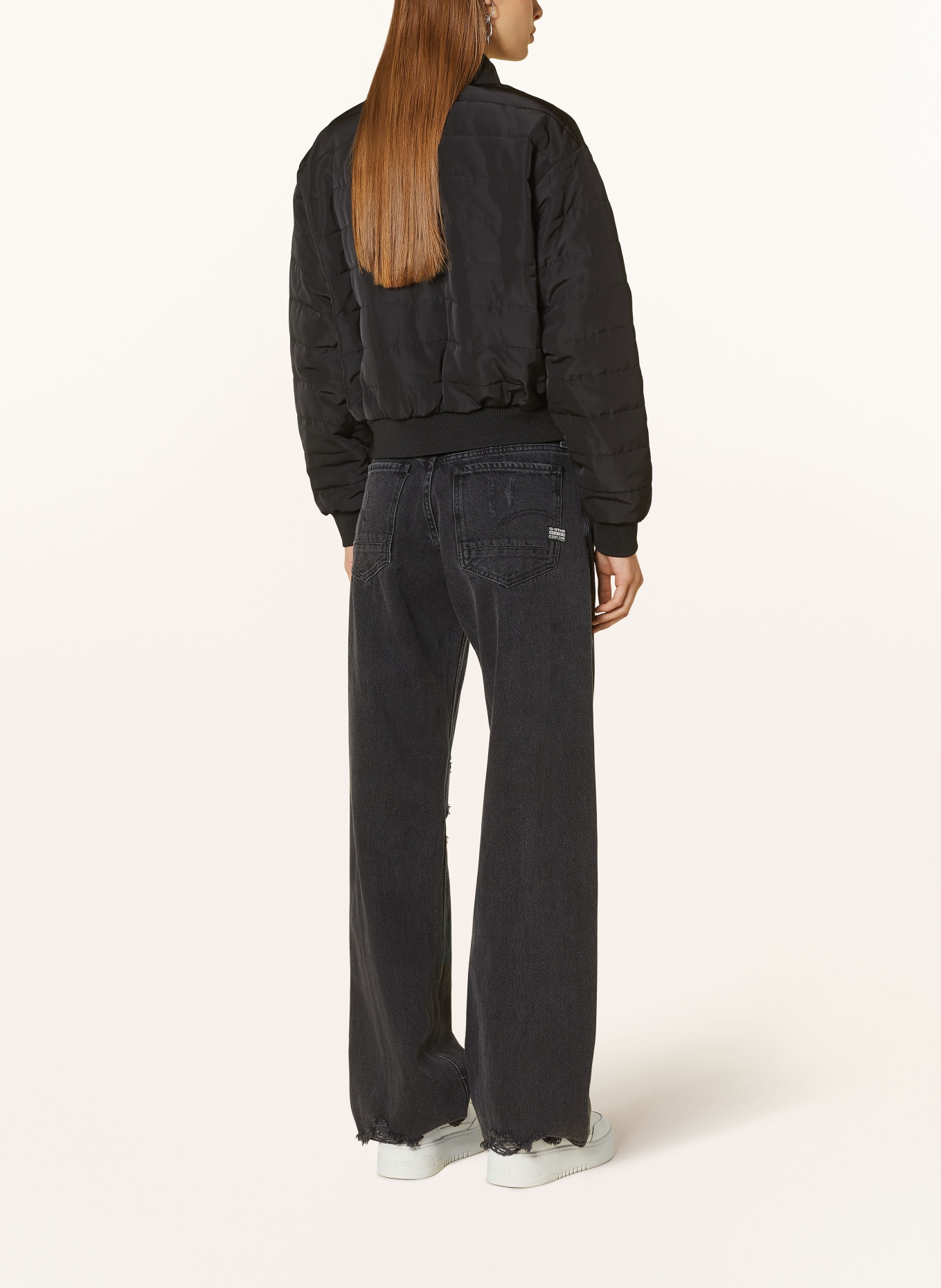Calvin Klein Jeans Cropped bomber jacket, Color: BLACK (Image 3)