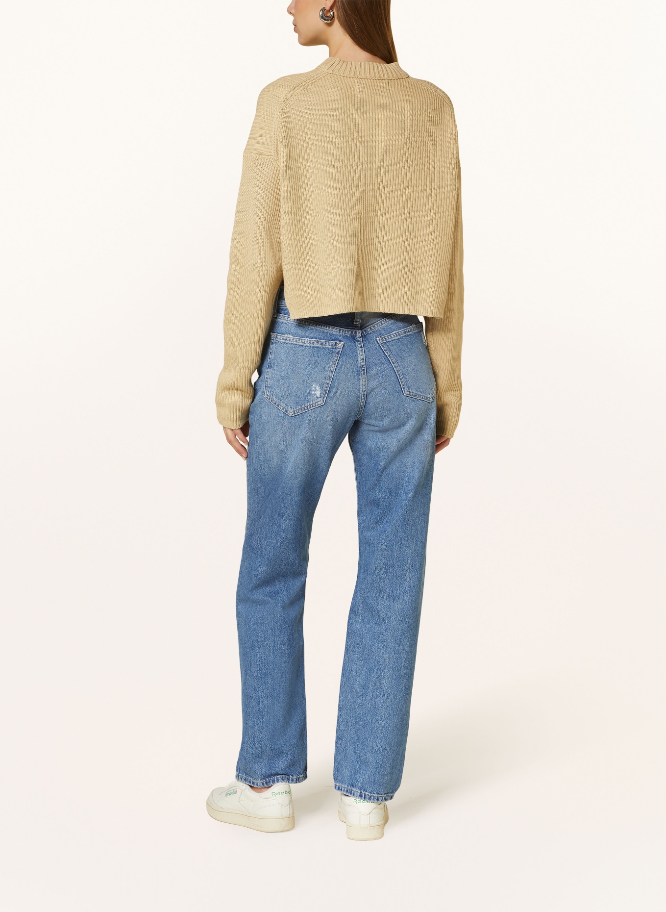 Calvin Klein Jeans Cropped-Pullover: RAE Pale Khaki