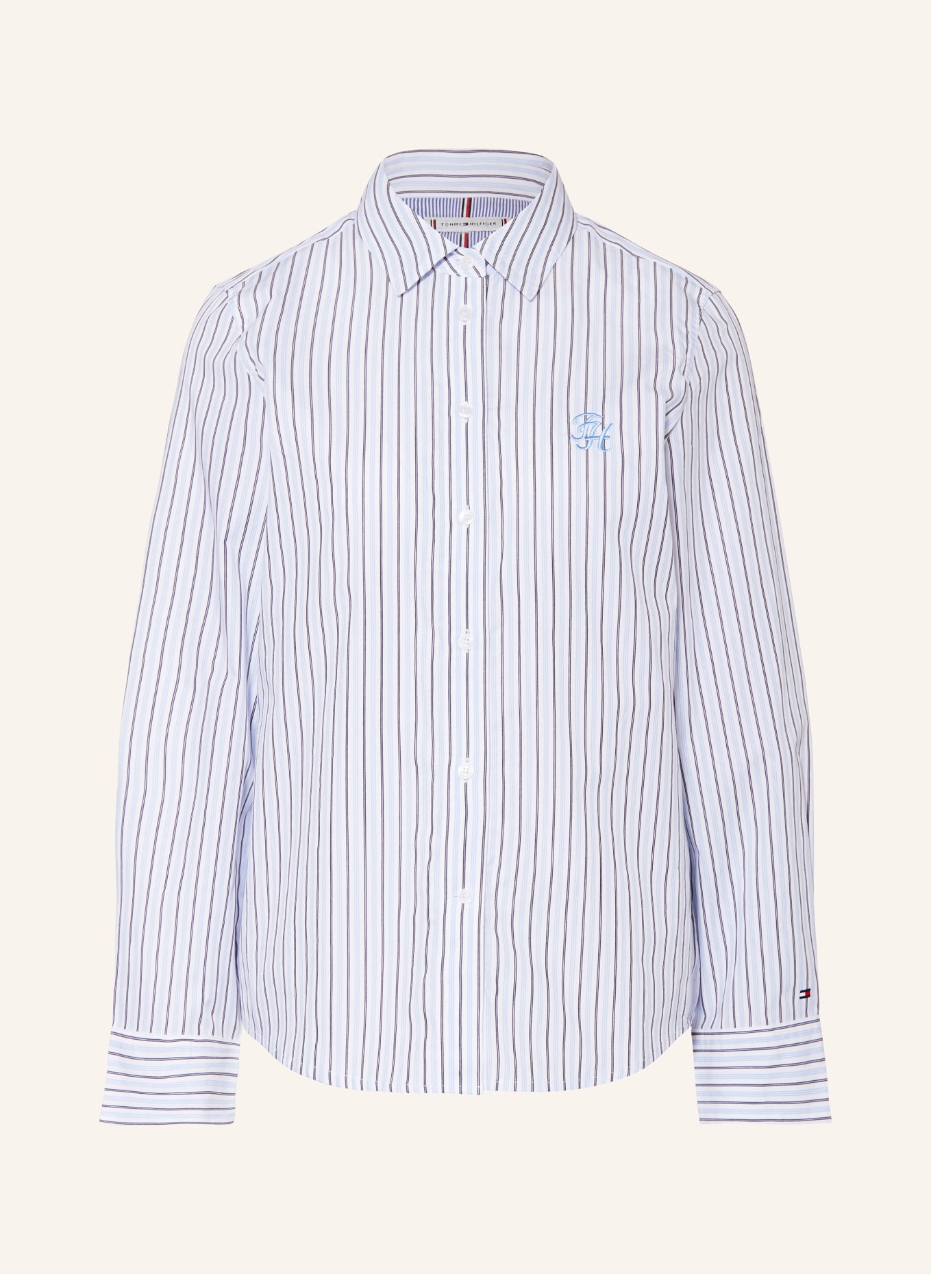 TOMMY HILFIGER Shirt blouse, Color: WHITE/ LIGHT BLUE/ GRAY (Image 1)