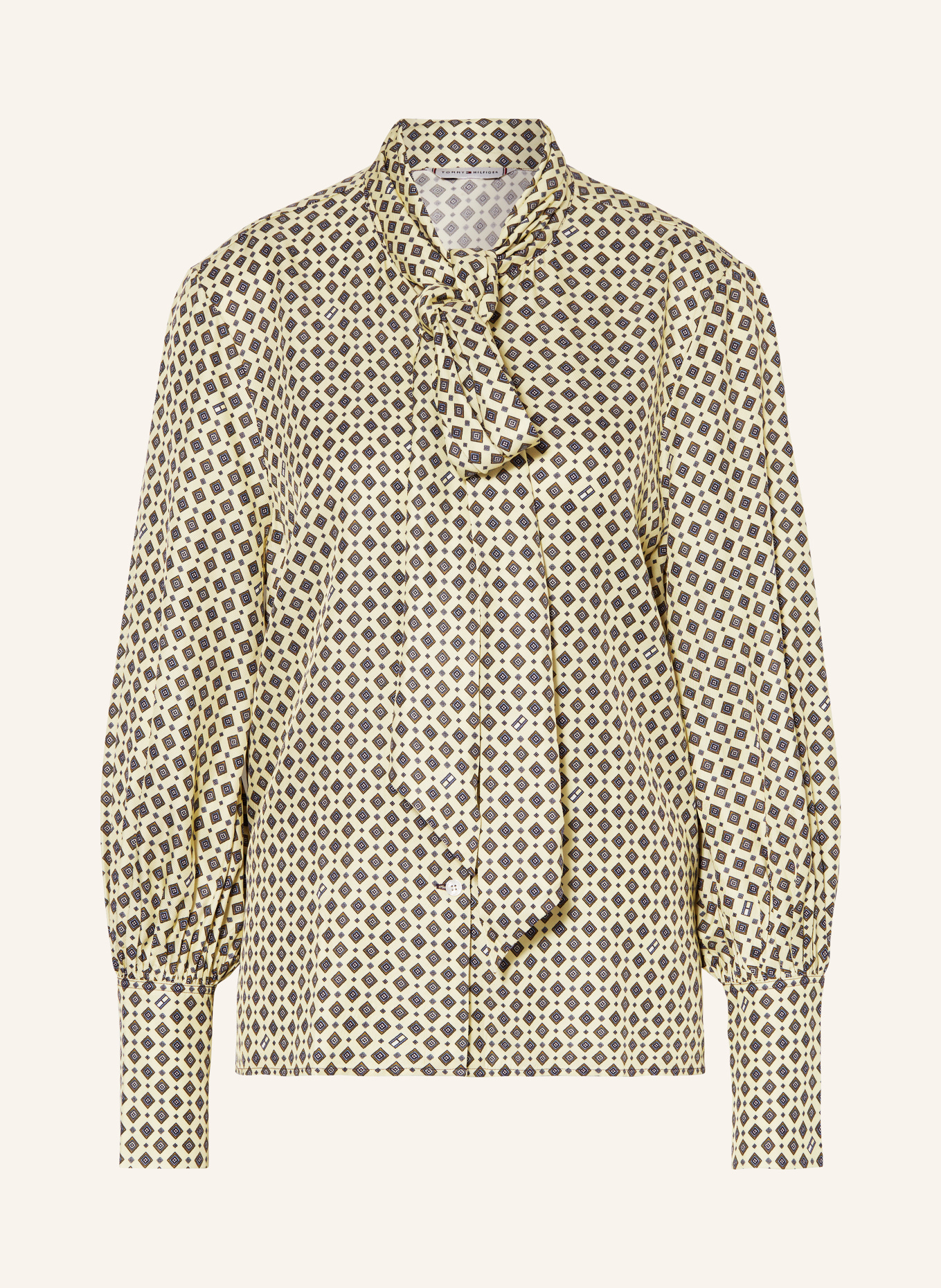 TOMMY HILFIGER Bow-tie blouse: 0LJ Heritage Foulard/ Lemon Zest