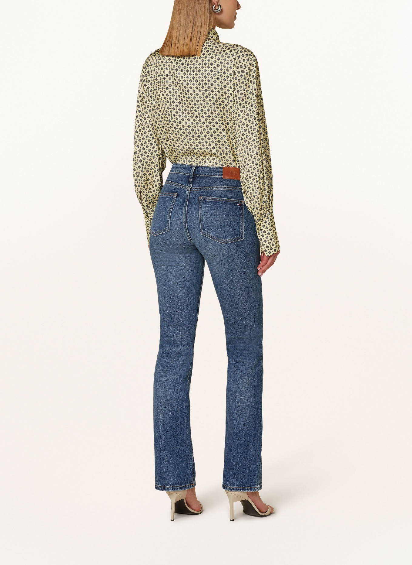 TOMMY HILFIGER Bow-tie blouse: 0LJ Heritage Foulard/ Lemon Zest