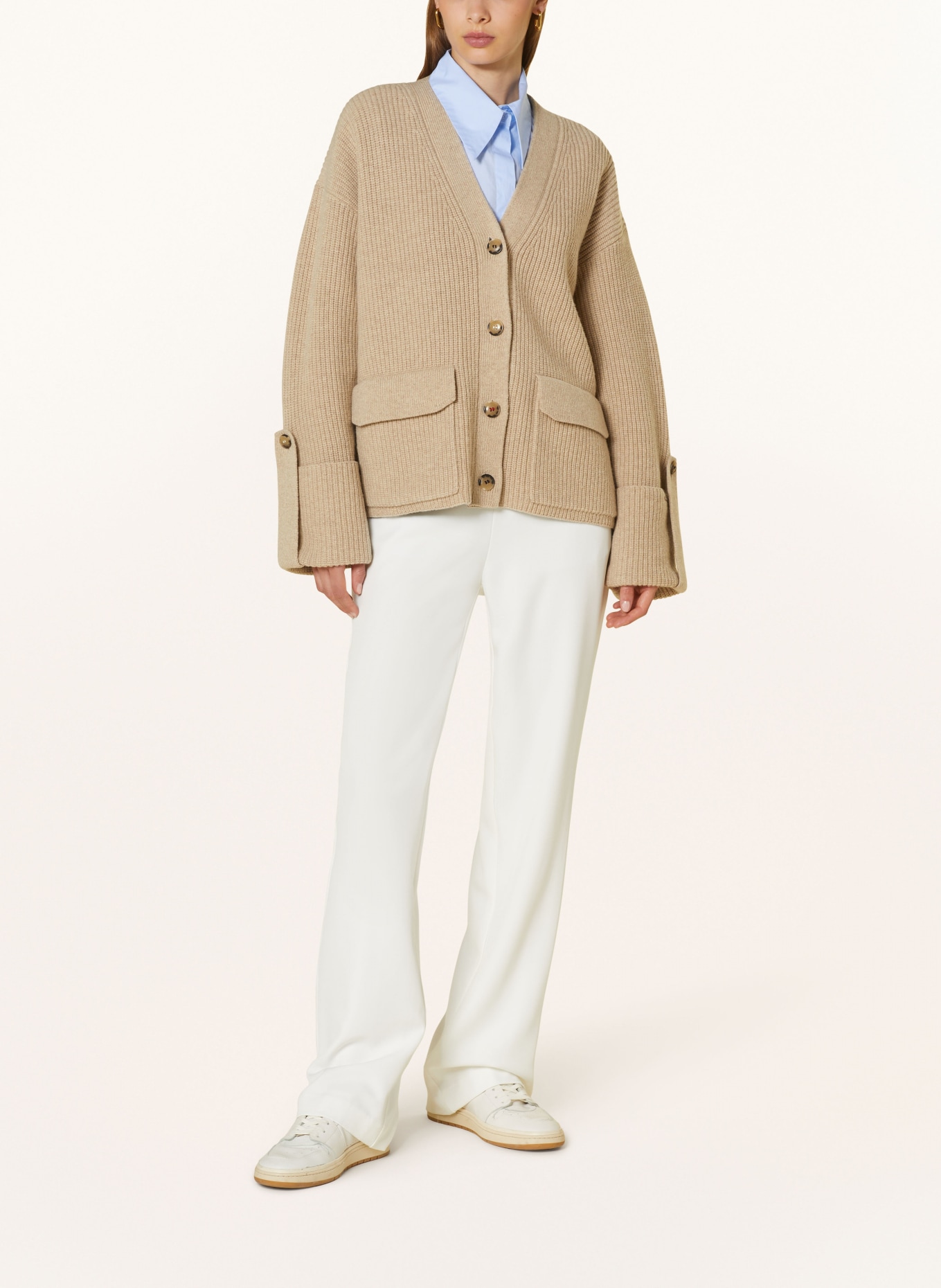 TOMMY HILFIGER Cardigan: BEIGE
