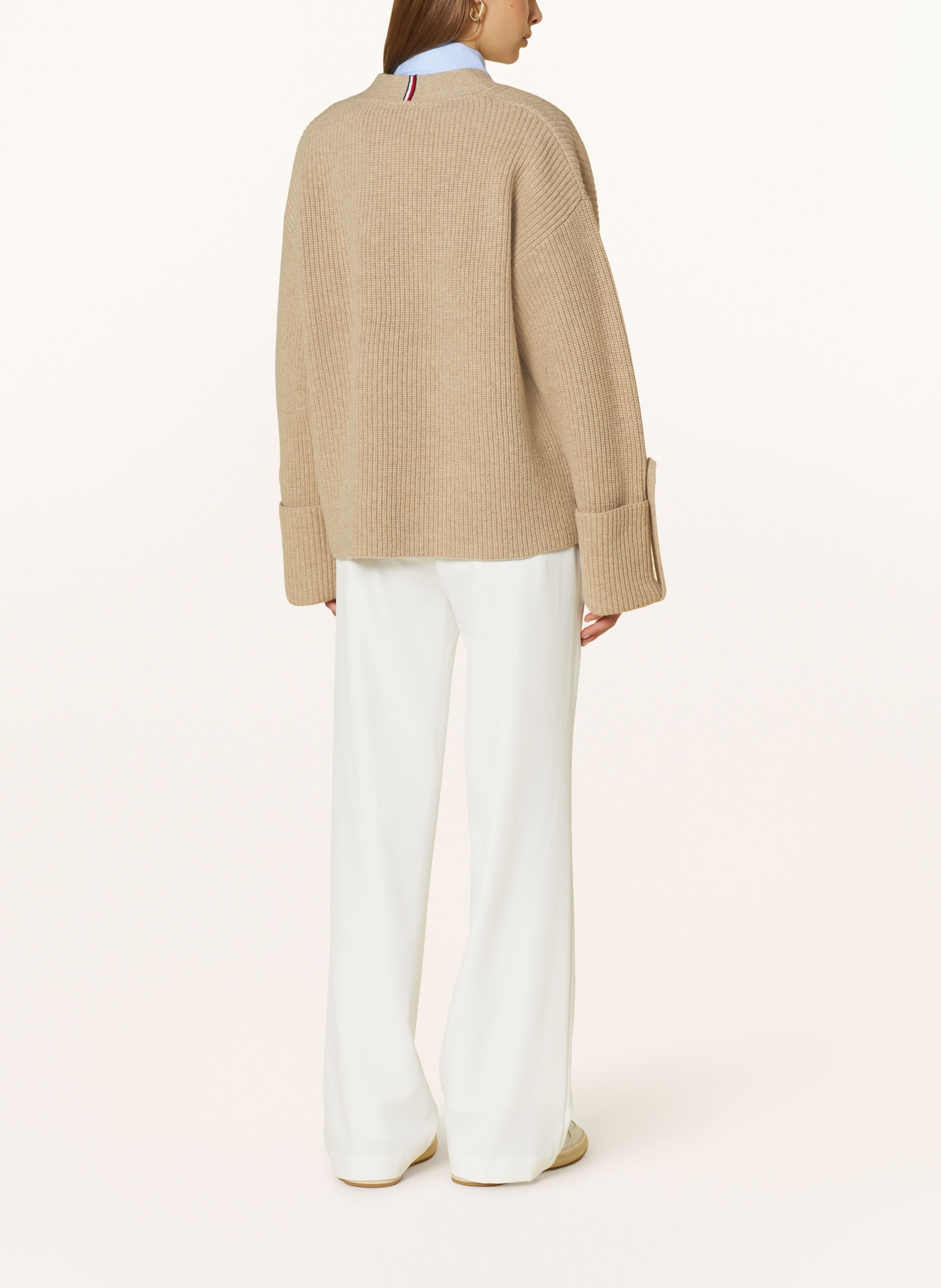 TOMMY HILFIGER Cardigan: BEIGE