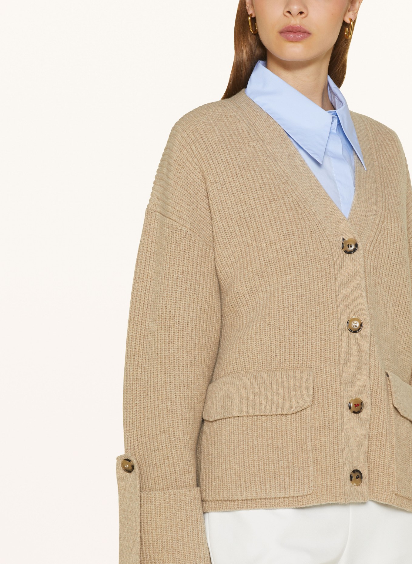 TOMMY HILFIGER Cardigan: BEIGE