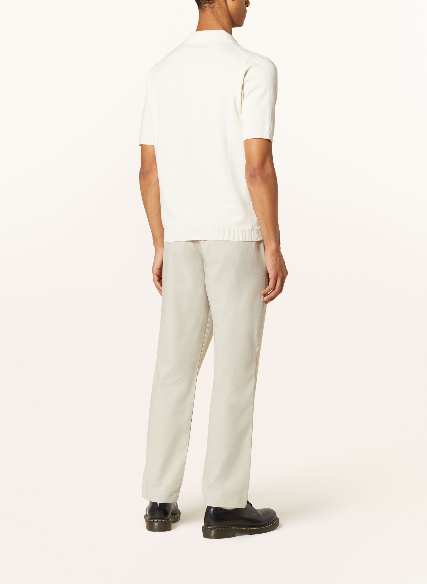 NORSE PROJECTS Knitted polo shirt LEIF with linen, Color: ECRU (Image 3)