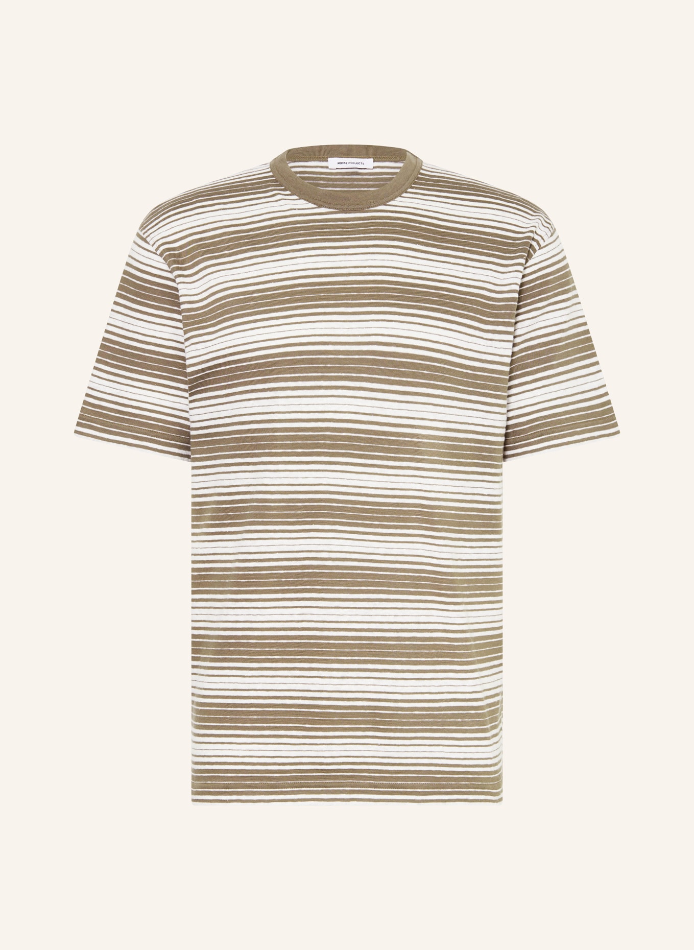 NORSE PROJECTS T-shirt JOHANNES, Color: WHITE/ KHAKI (Image 1)