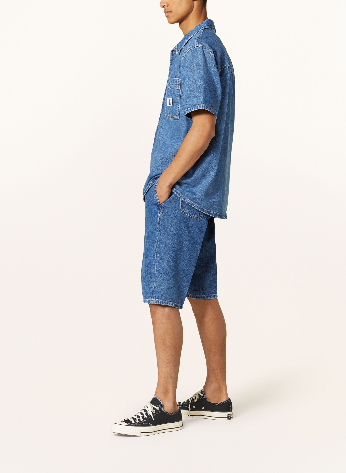 Calvin Klein Jeans Denim shorts, Color: 1A4 DENIM MEDIUM (Image 4)
