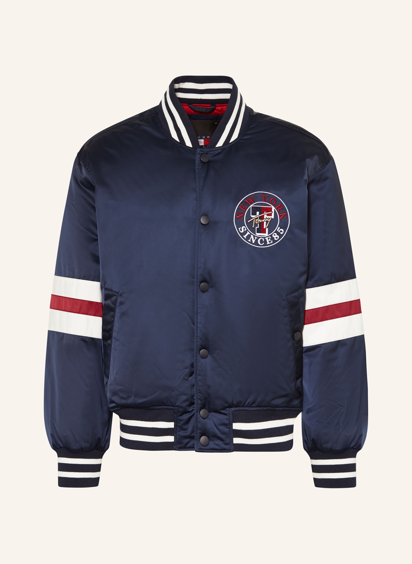 TOMMY JEANS College jacket, Color: DARK BLUE/ WHITE/ DARK RED (Image 1)