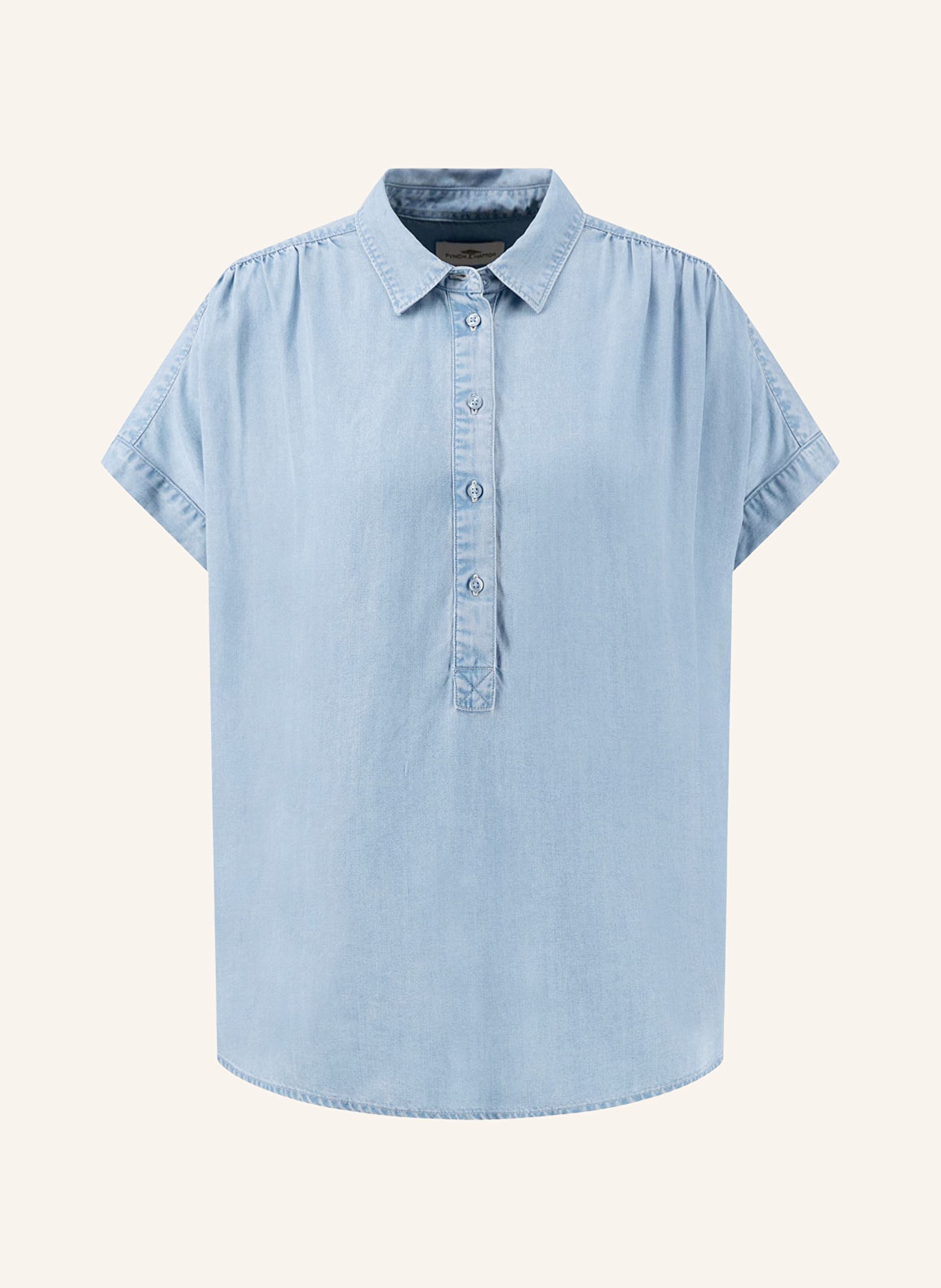 FYNCH-HATTON Shirt blouse in denim look, Color: LIGHT BLUE (Image 1)