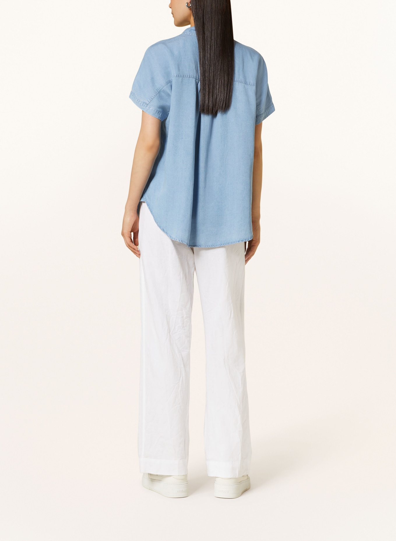 FYNCH-HATTON Shirt blouse in denim look, Color: LIGHT BLUE (Image 3)