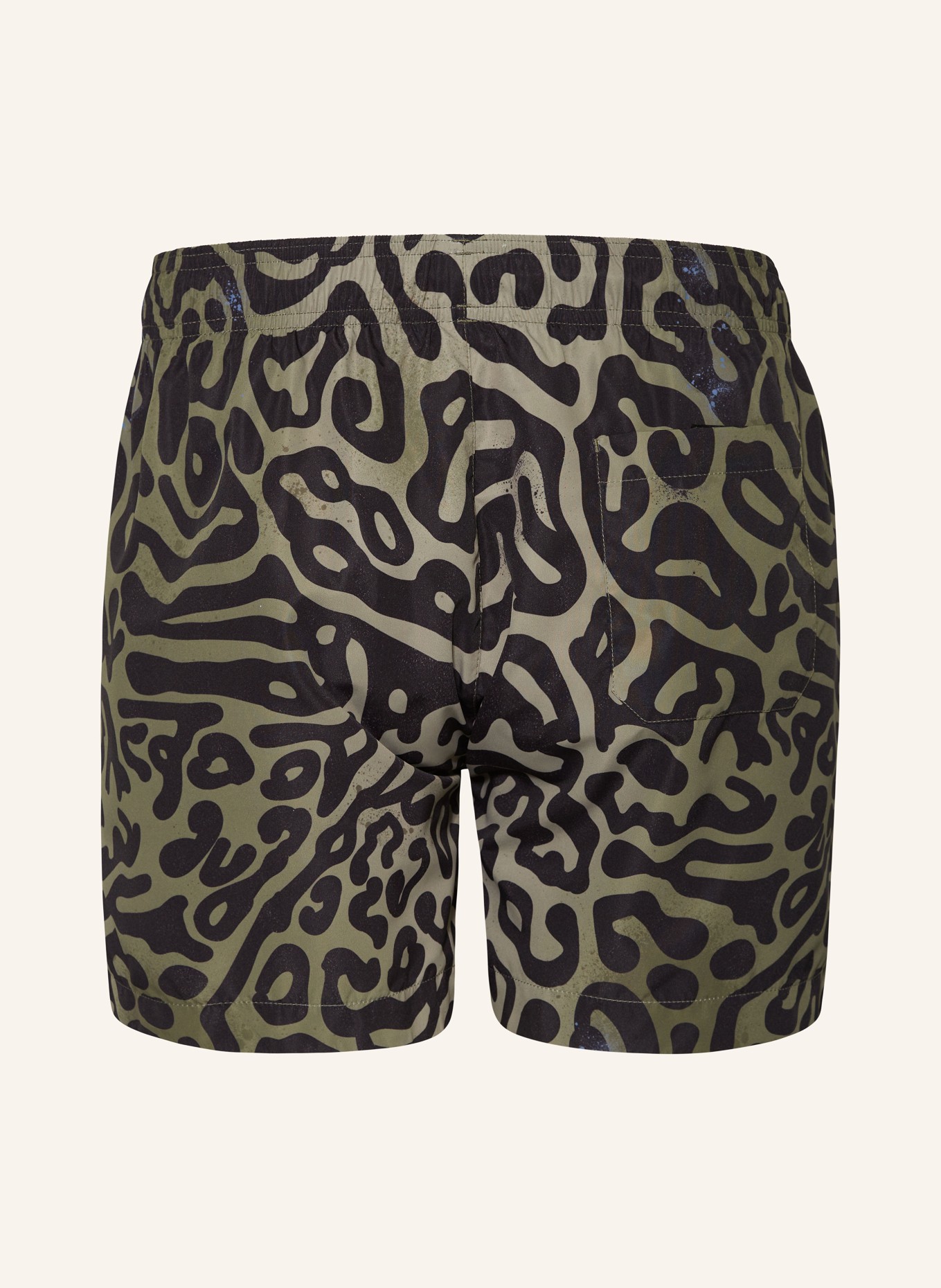 HUGO Swim shorts RIFF, Color: GREEN/ BLACK (Image 2)