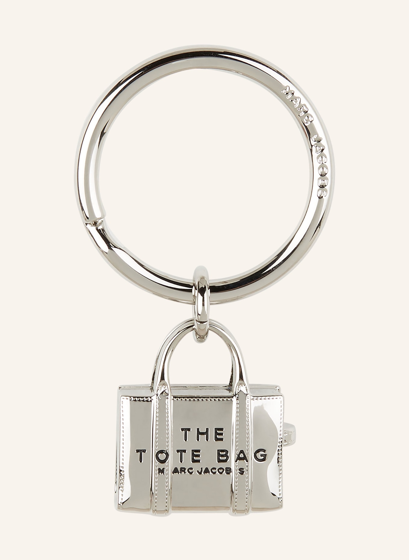MARC JACOBS Keyring and bag pendant THE TOTE BAG, Color: SILVER (Image 1)