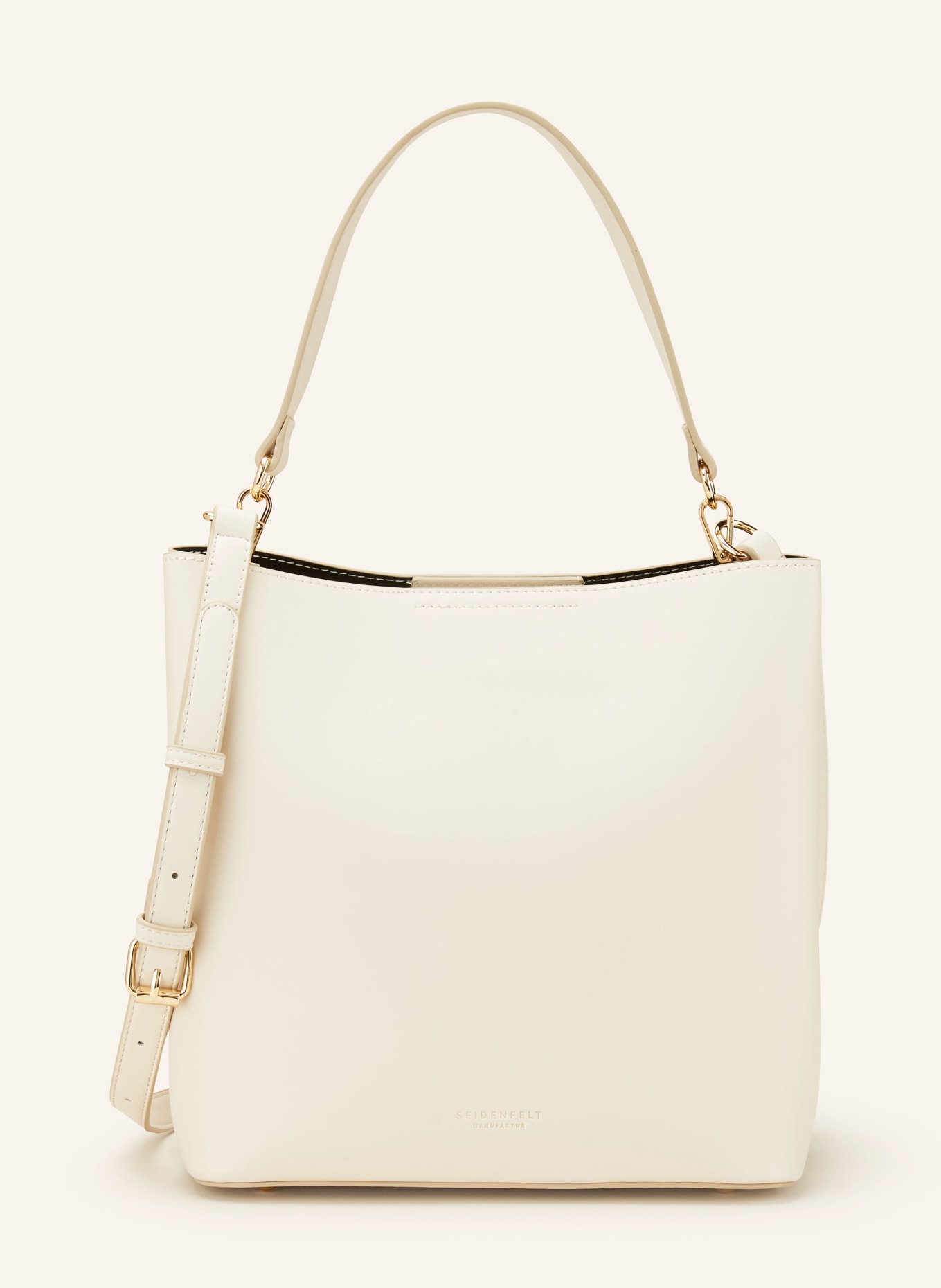 SEIDENFELT Hobo bag LILLA with removable pouch, Color: CREAM (Image 1)