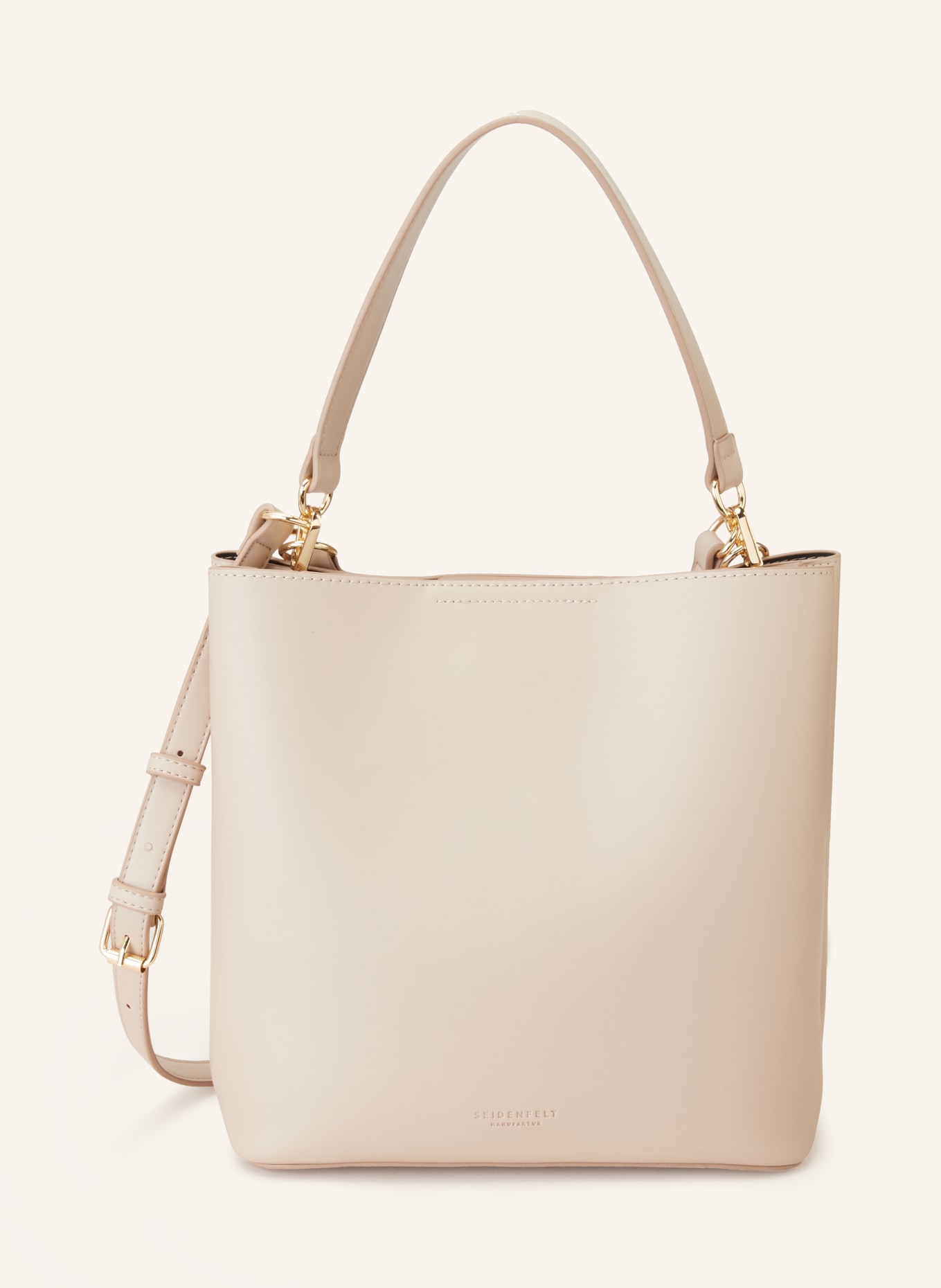 SEIDENFELT Hobo bag LILLA with removable pouch, Color: BEIGE (Image 1)