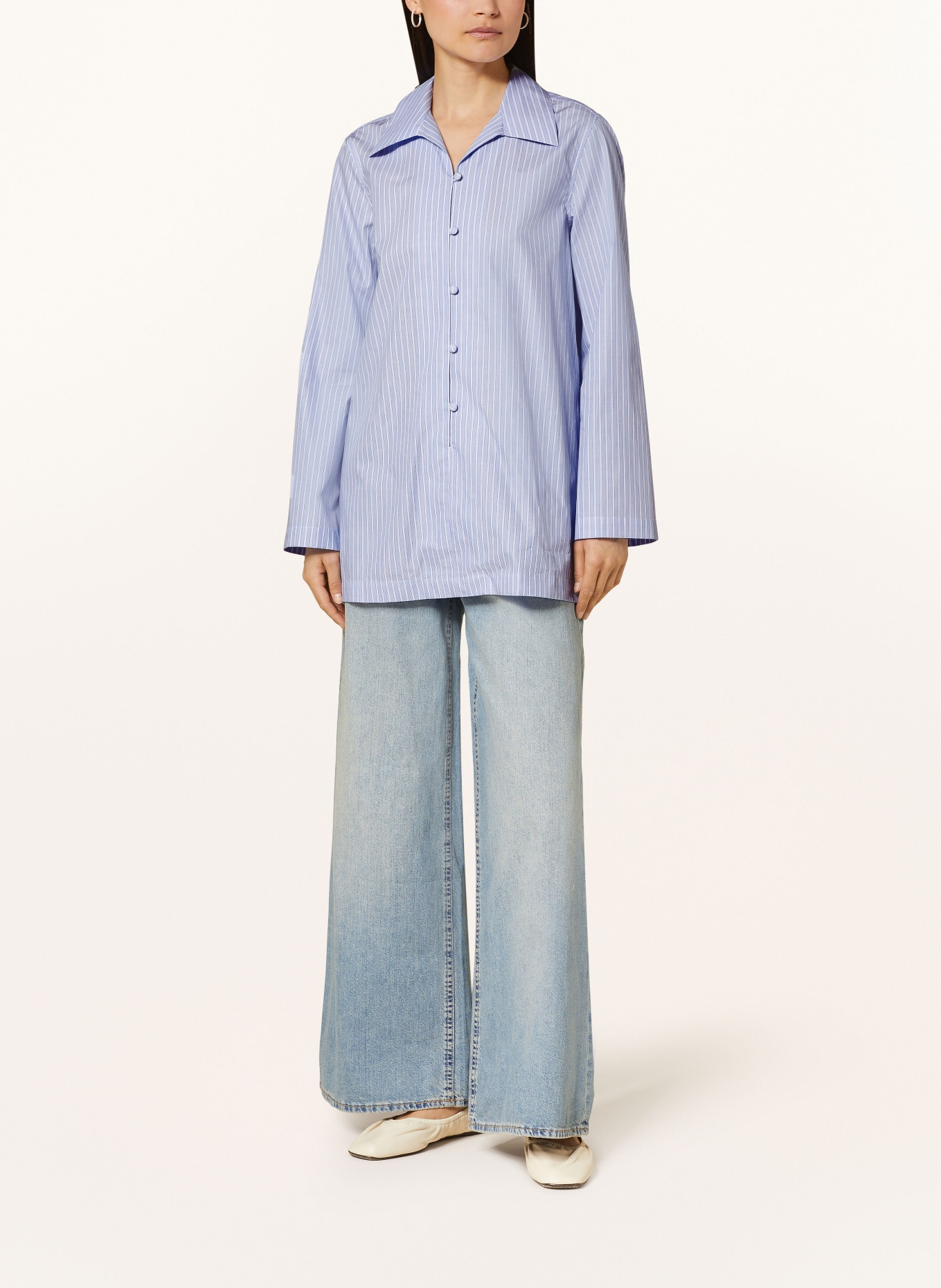 TIGER OF SWEDEN Shirt blouse CORNELA, Color: LIGHT BLUE/ WHITE (Image 2)