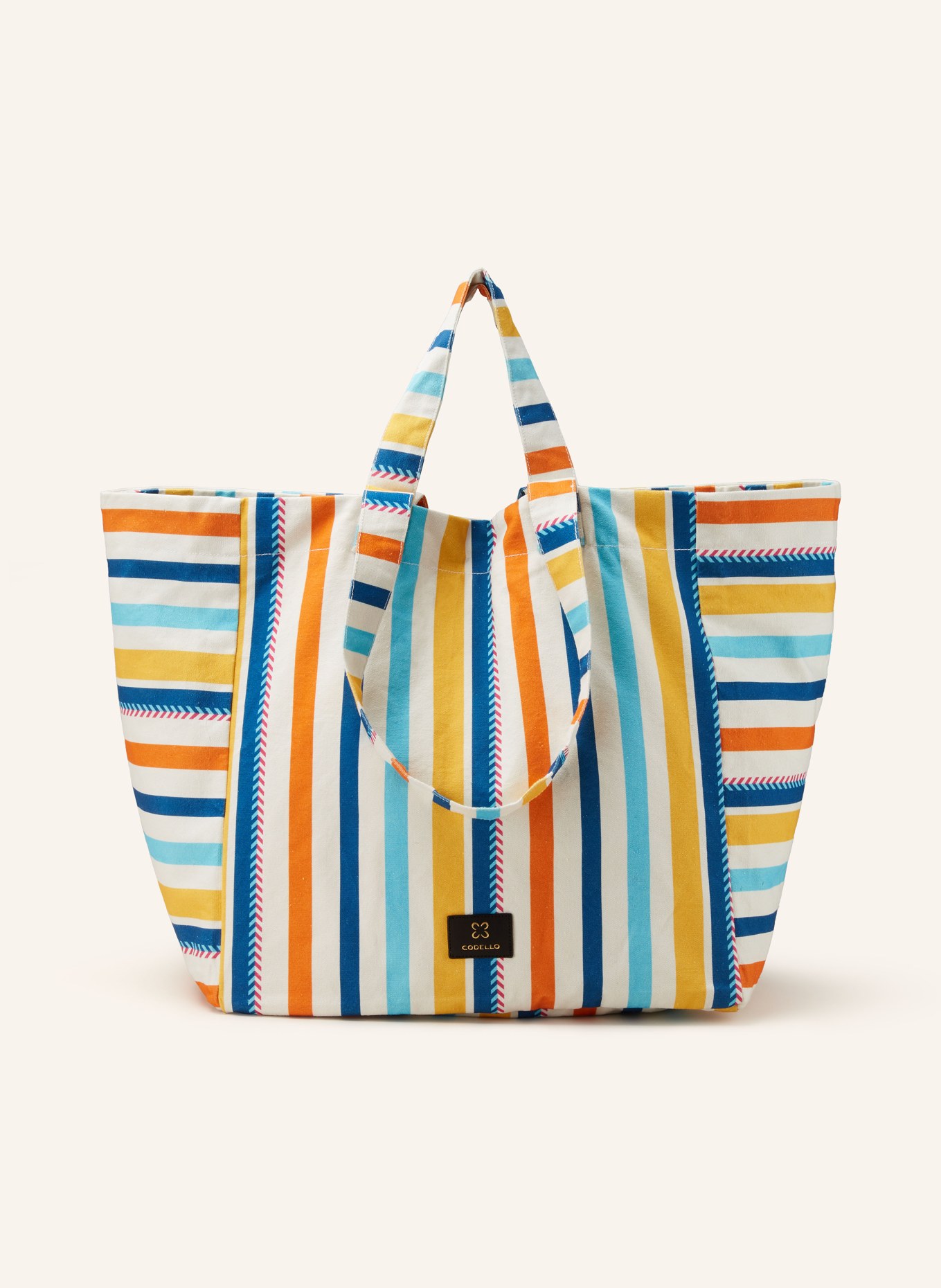 CODELLO Beach bag, Color: WHITE/ ORANGE/ BLUE (Image 1)