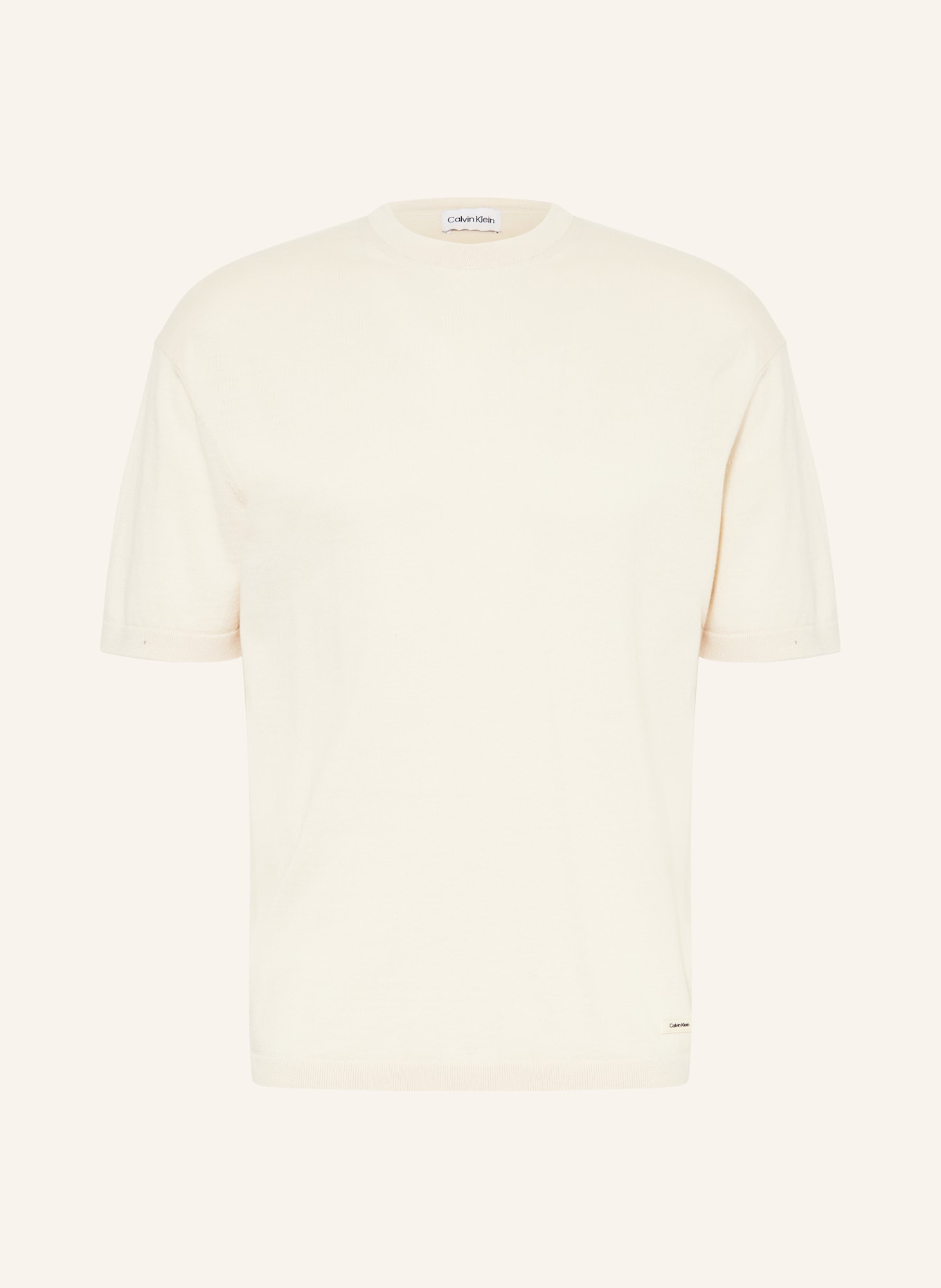 Calvin Klein Úpletové tričko, Barva: SVĚTLE HNĚDÁ (Obrázek 1)