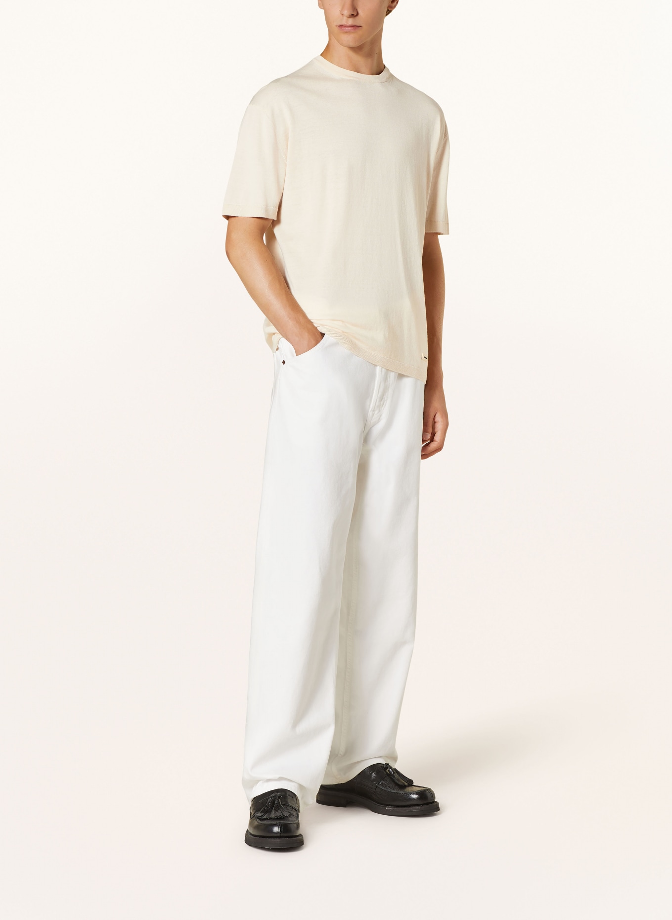 Calvin Klein Dzianinowa koszulka, Kolor: JASNOBRĄZOWY (Obrazek 2)