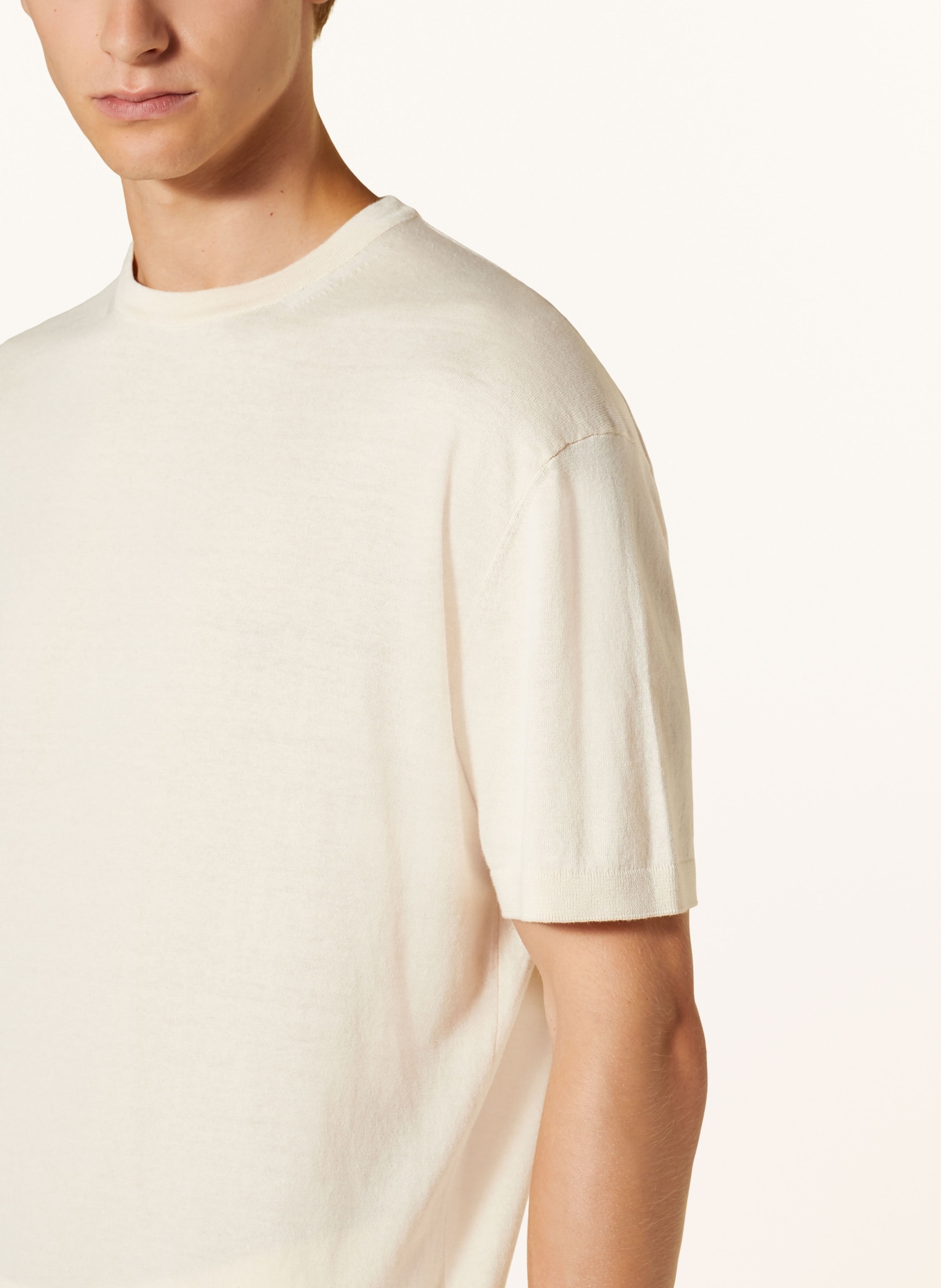 Calvin Klein Dzianinowa koszulka, Kolor: JASNOBRĄZOWY (Obrazek 4)