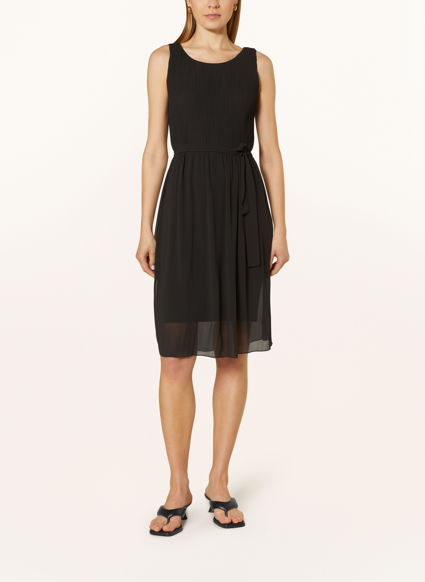 CARTOON Pleated dress, Color: BLACK (Image 2)
