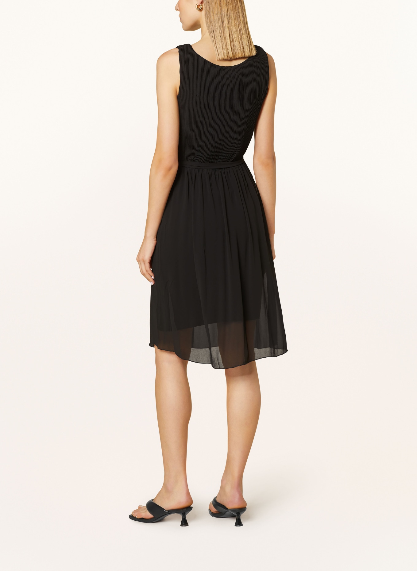 CARTOON Pleated dress, Color: BLACK (Image 3)