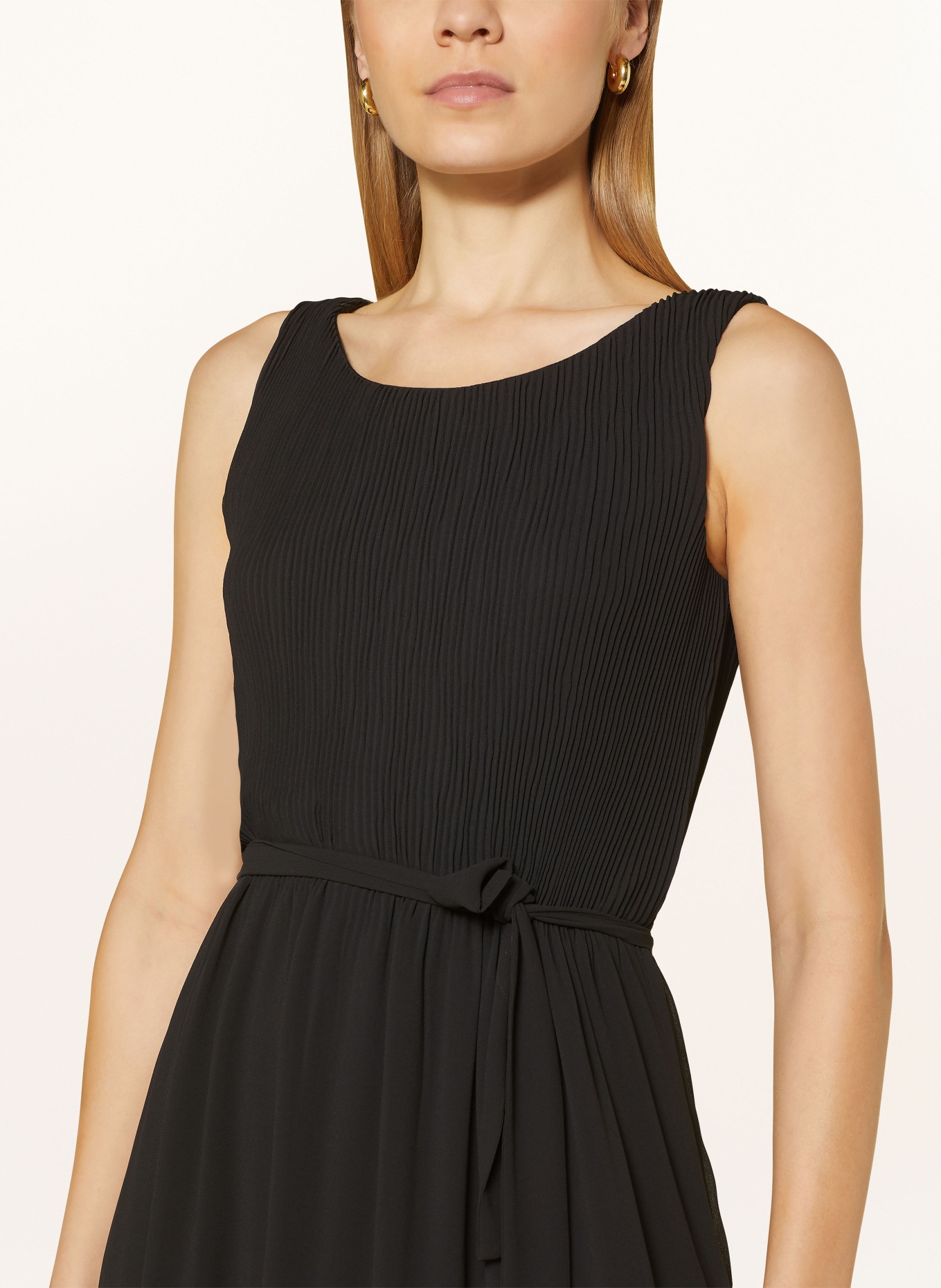 CARTOON Pleated dress, Color: BLACK (Image 4)
