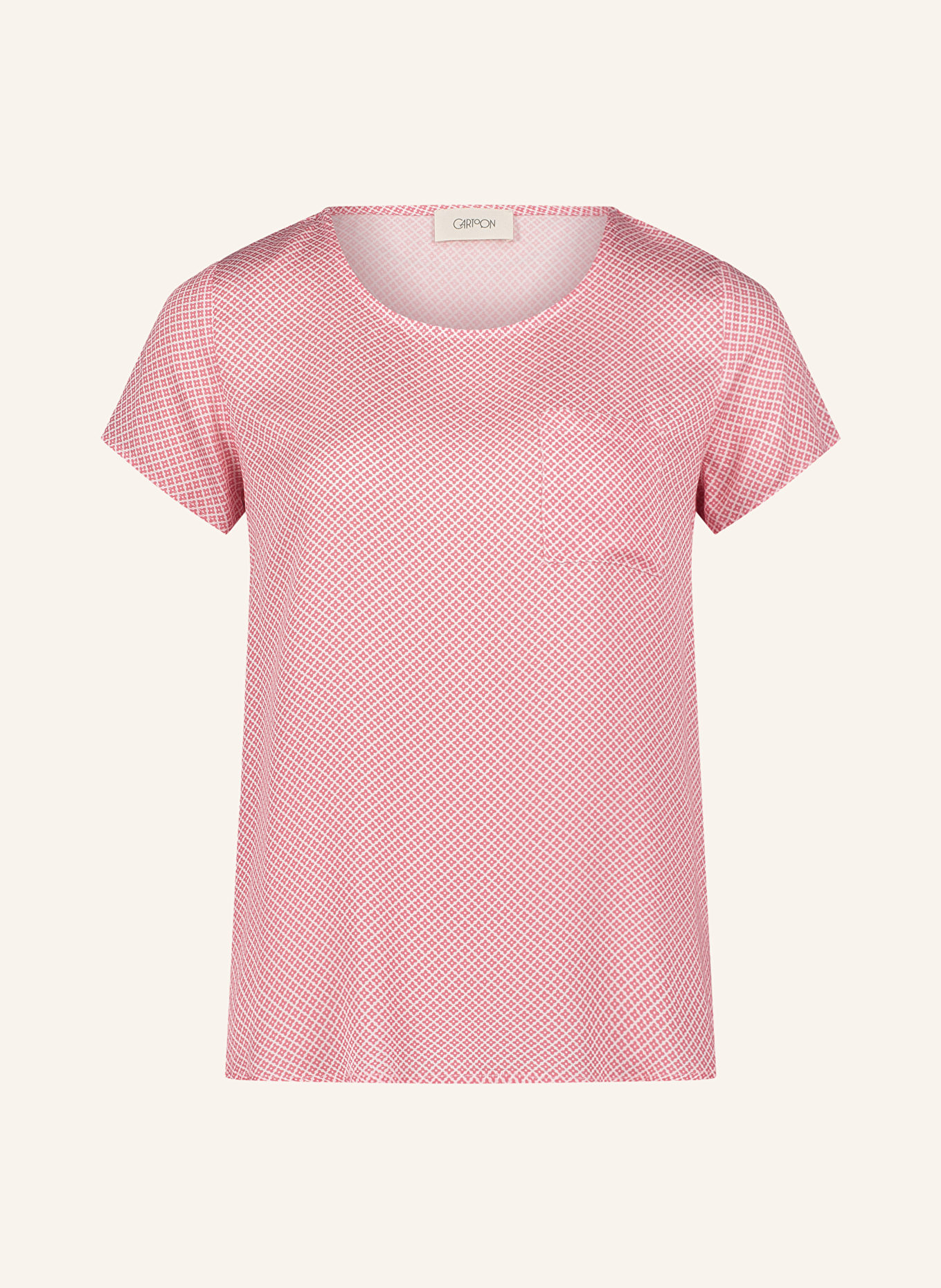 CARTOON Blusenshirt, Farbe: CREME/ PINK (Bild 1)