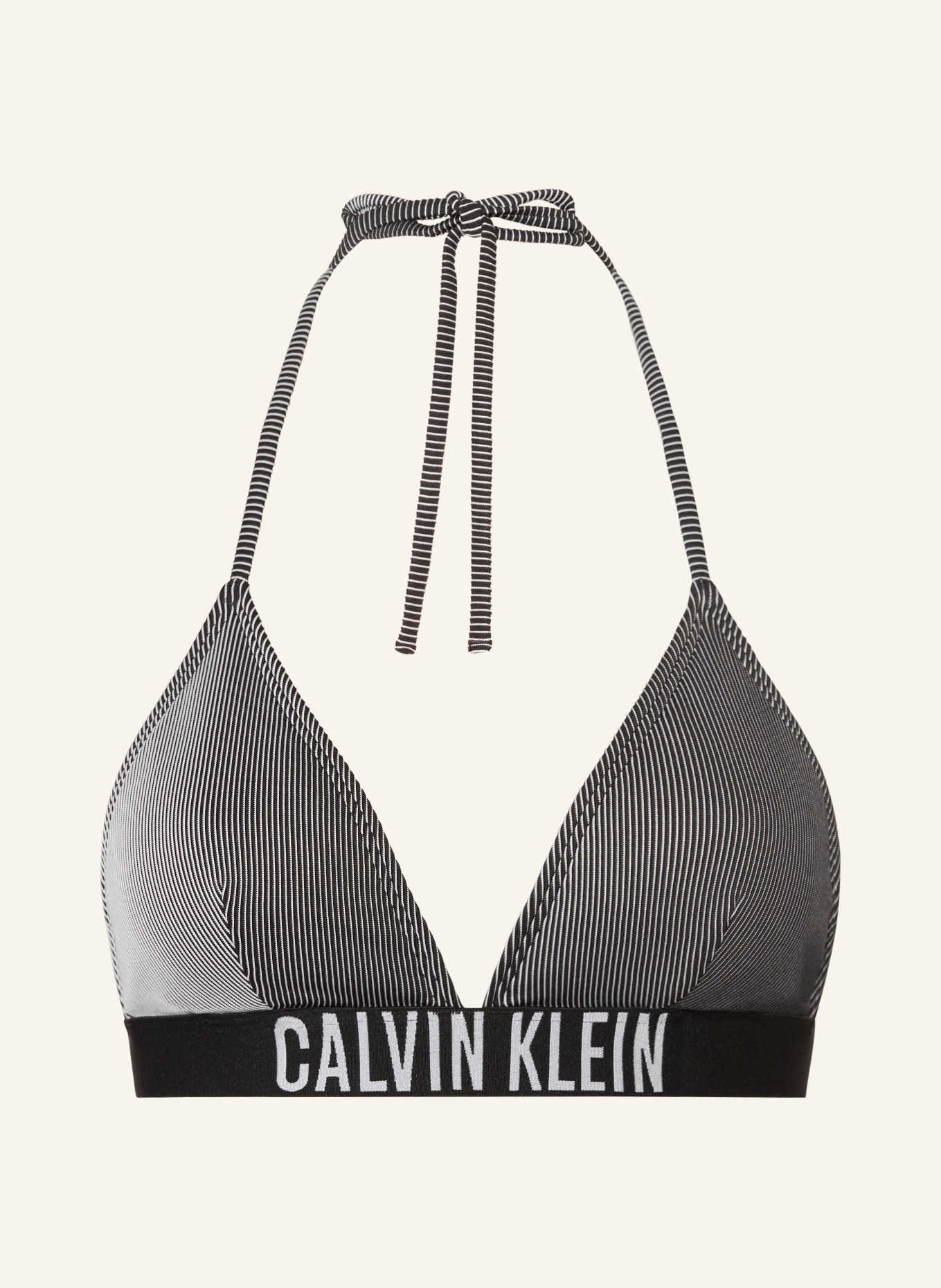 Calvin Klein Triangle bikini top INTENSE POWER, Color: BLACK/ WHITE (Image 1)