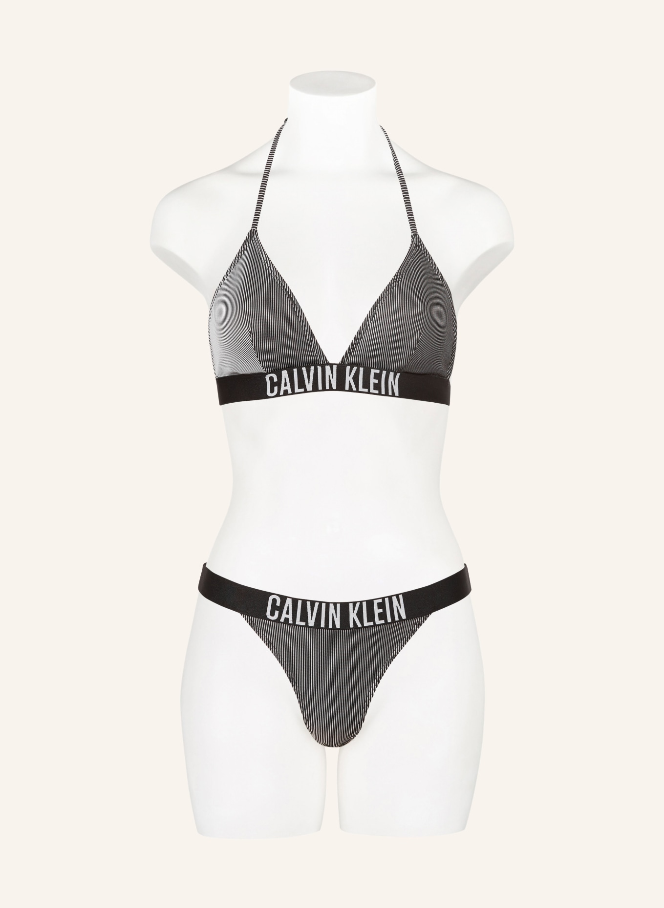 Calvin Klein Triangle bikini top INTENSE POWER, Color: BLACK/ WHITE (Image 2)