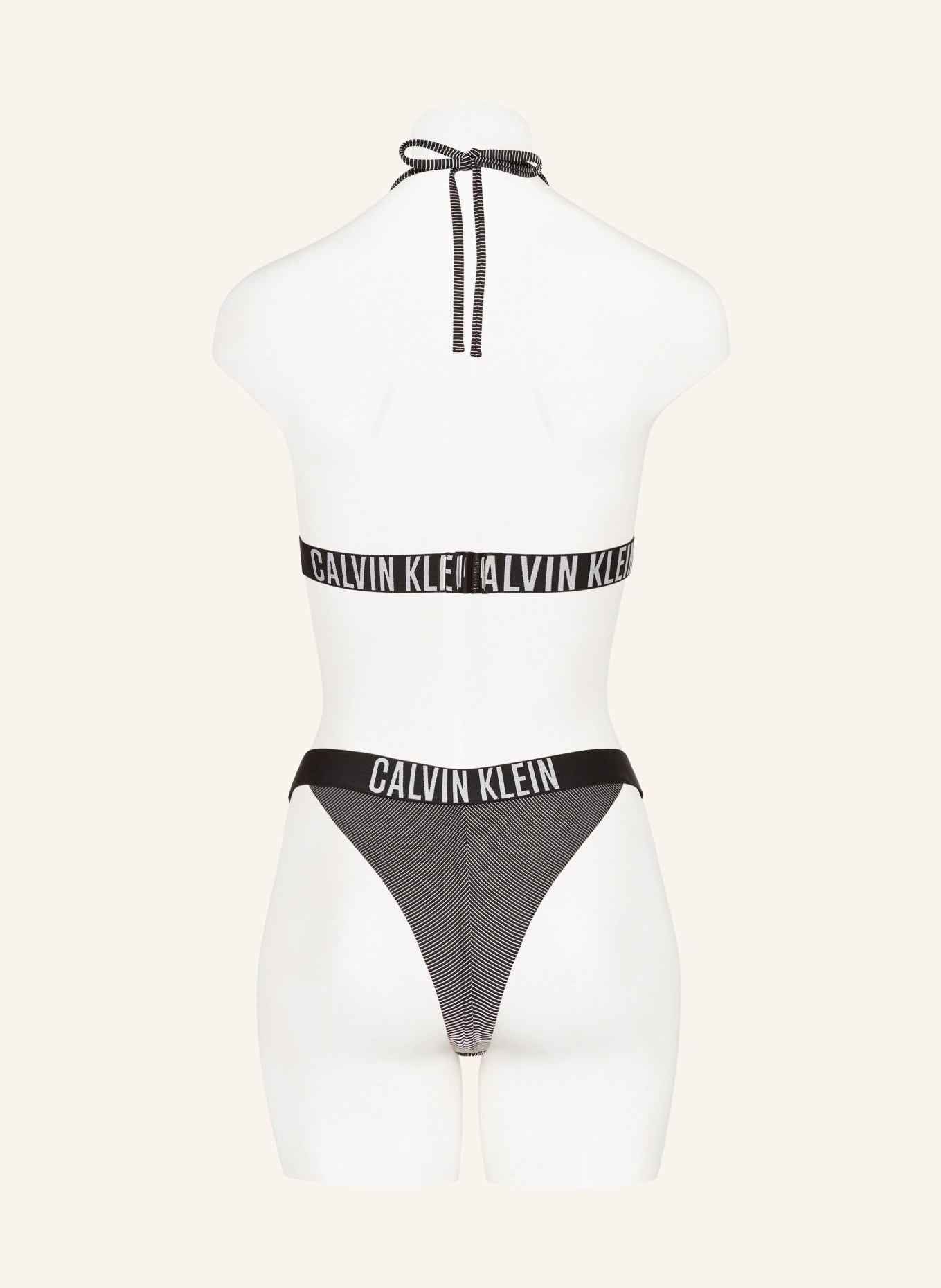 Calvin Klein Triangel-Bikini-Top INTENSE POWER, Farbe: SCHWARZ/ WEISS (Bild 3)