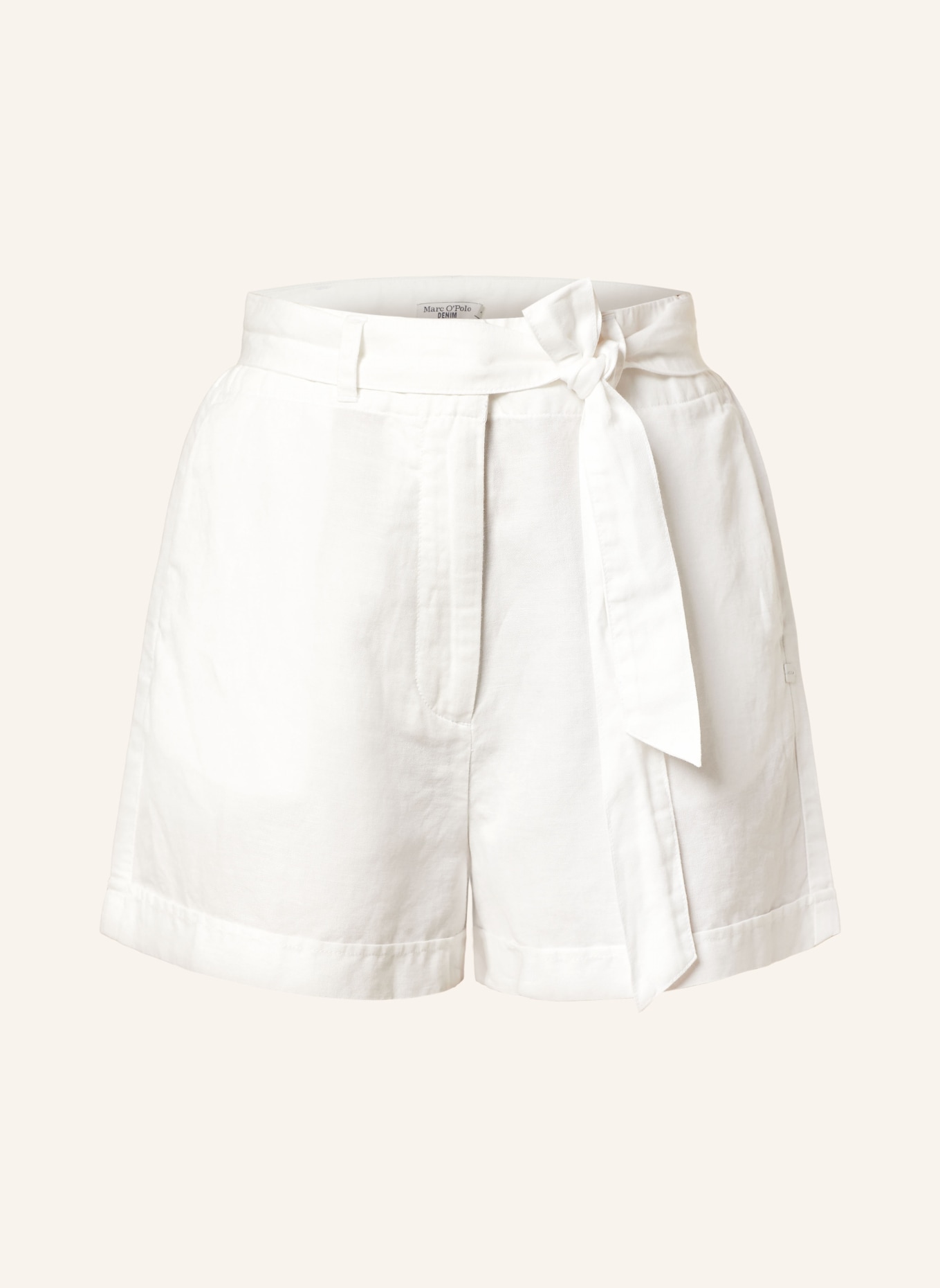 Marc O'Polo DENIM Shorts with linen, Color: WHITE (Image 1)