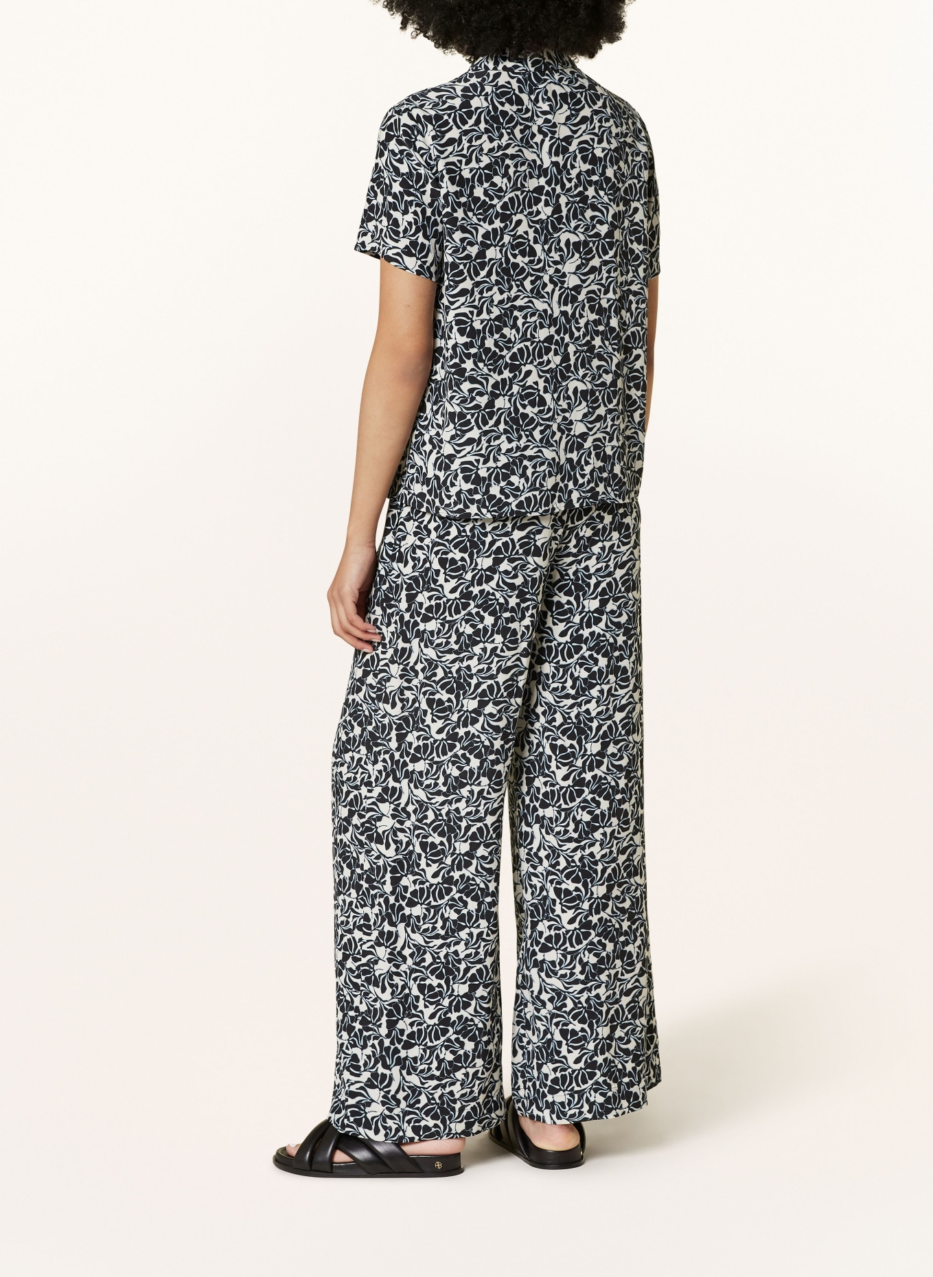 Marc O'Polo DENIM Marlenehose: SCHWARZ / ECRU / HELLBLAU