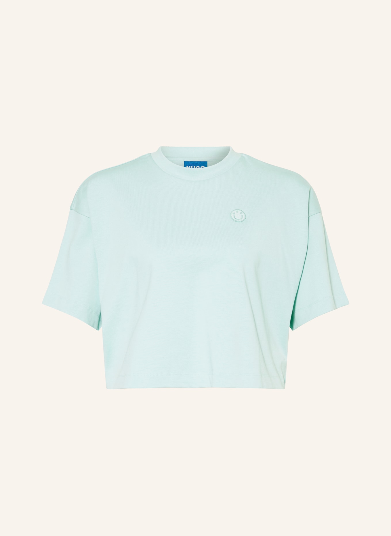 HUGO BLUE Cropped shirt, Color: TURQUOISE (Image 1)