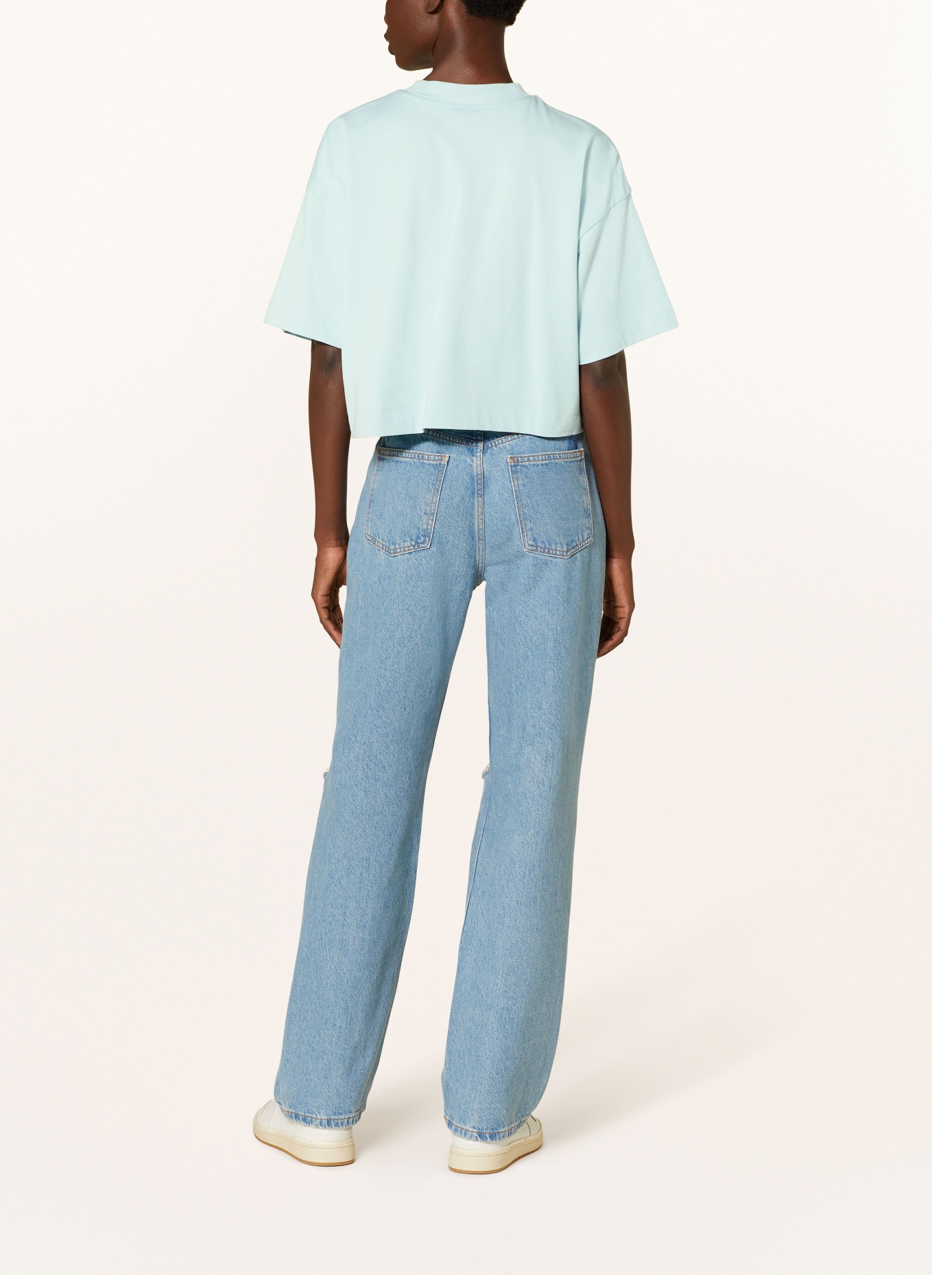 HUGO BLUE Cropped shirt, Color: TURQUOISE (Image 3)