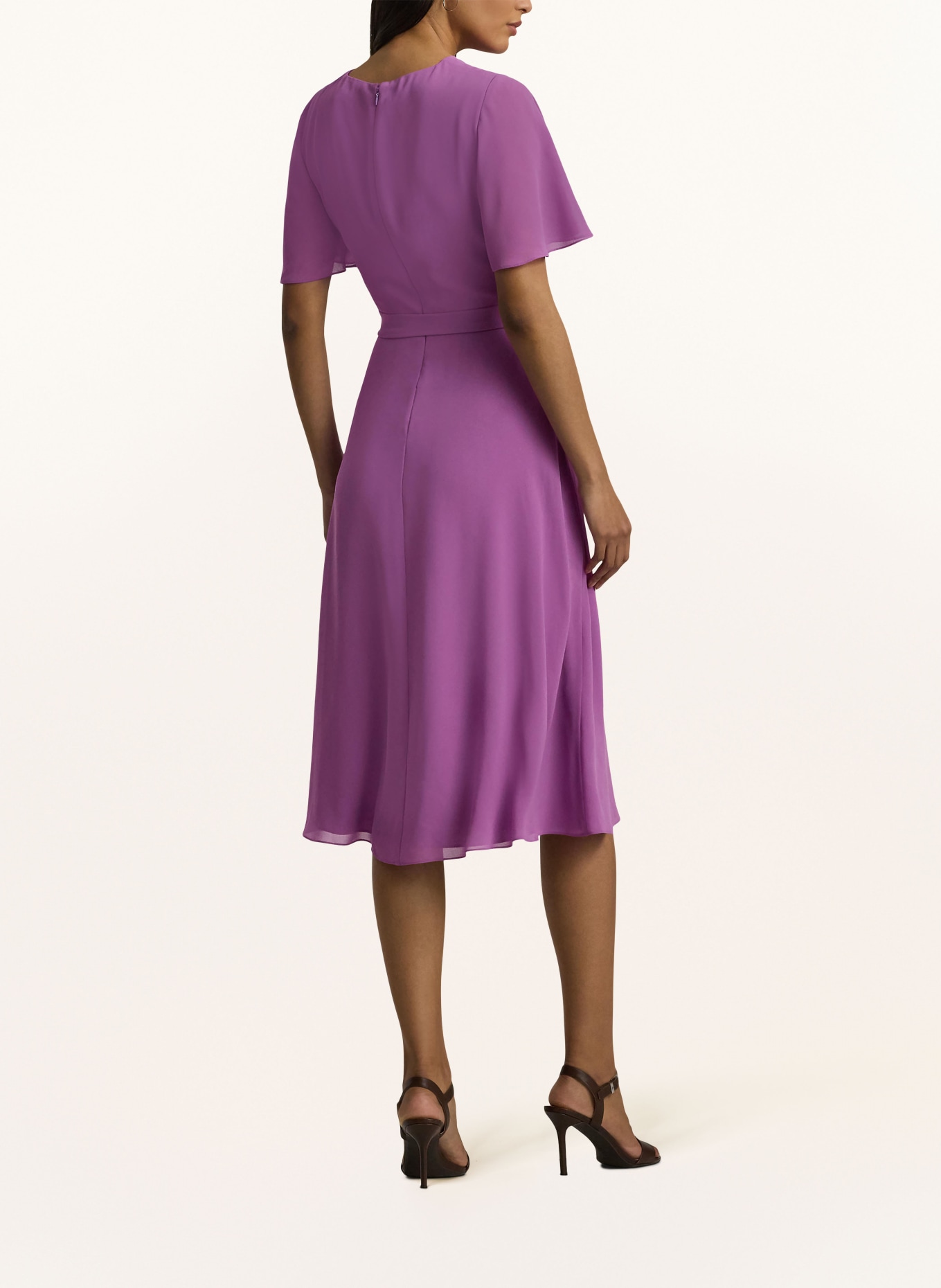 LAUREN RALPH LAUREN Dress in wrap look in light purple
