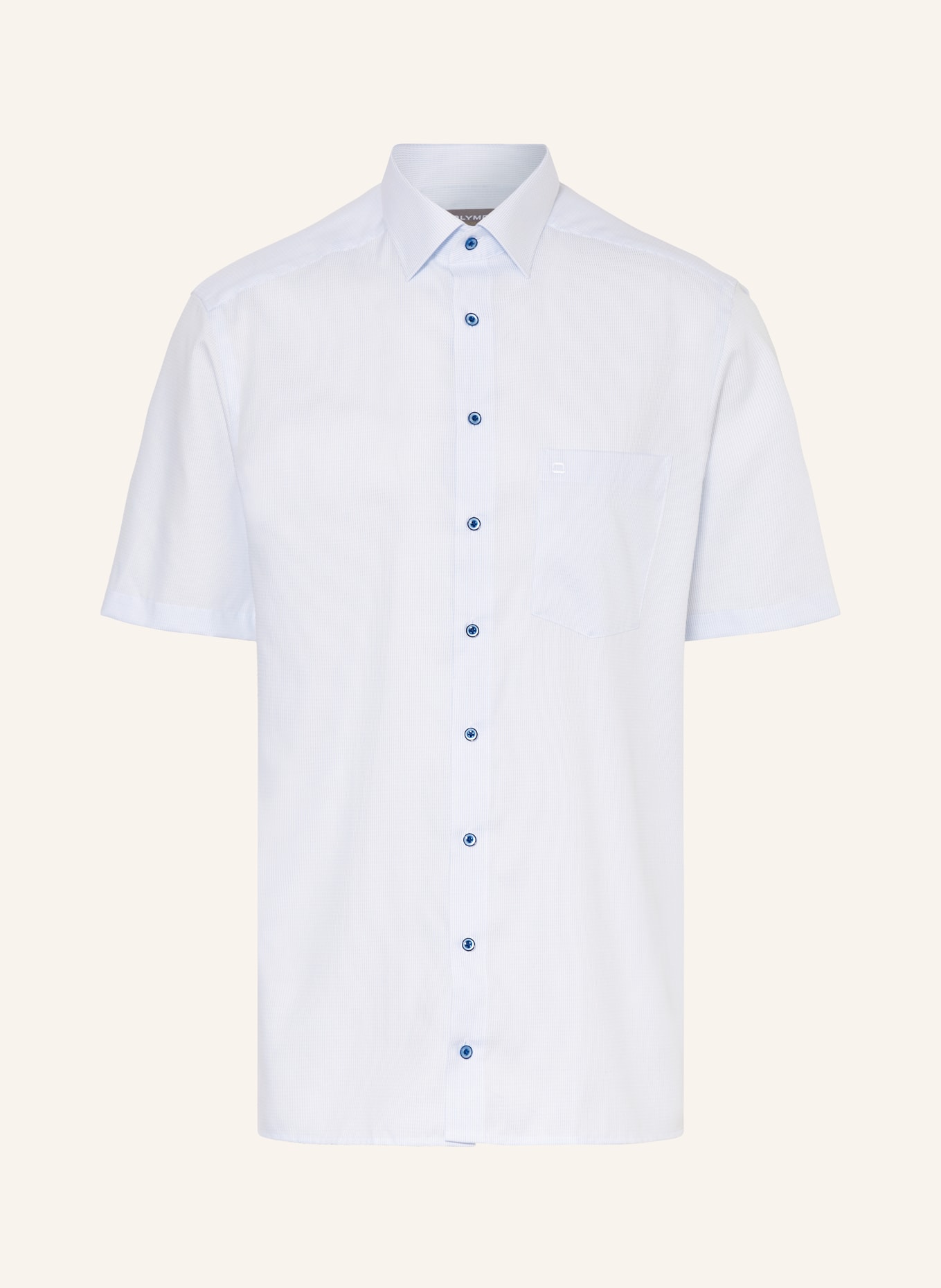OLYMP Košile s krátkým rukávem Luxor Comfort Fit, Barva: TMAVĚ MODRÁ/ BÍLÁ (Obrázek 1)