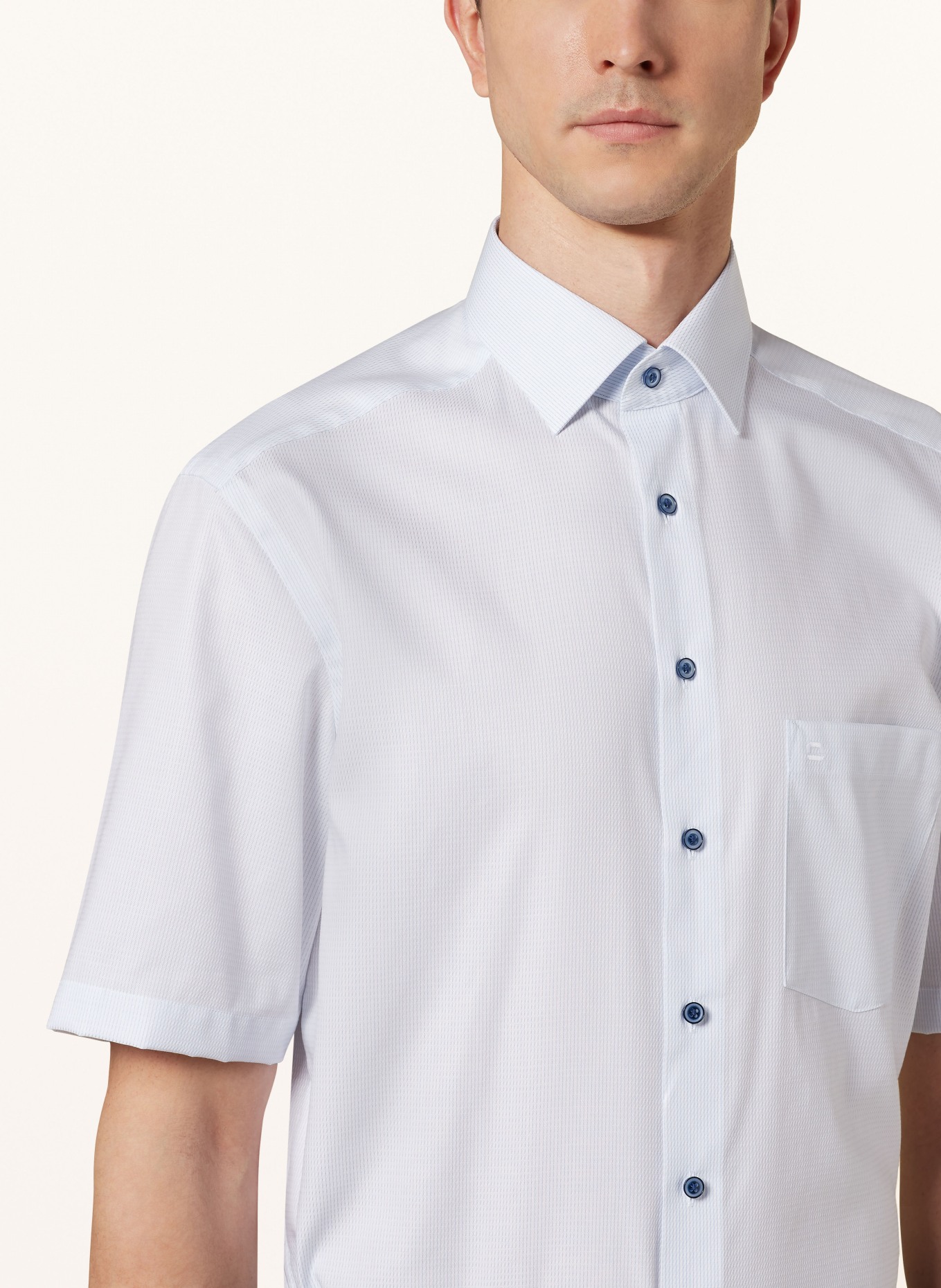 OLYMP Košile s krátkým rukávem Luxor Comfort Fit, Barva: TMAVĚ MODRÁ/ BÍLÁ (Obrázek 4)