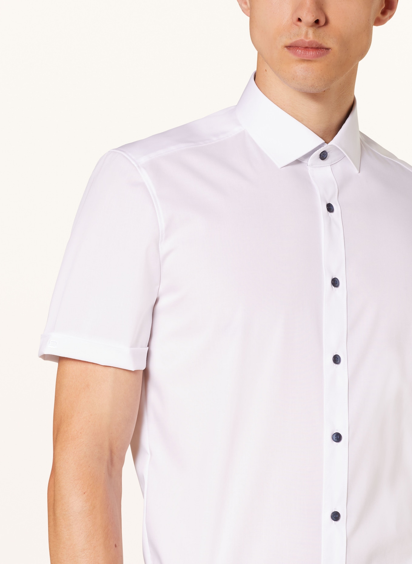 OLYMP Košile s krátkým rukávem Level Five Body Fit, Barva: BÍLÁ (Obrázek 4)
