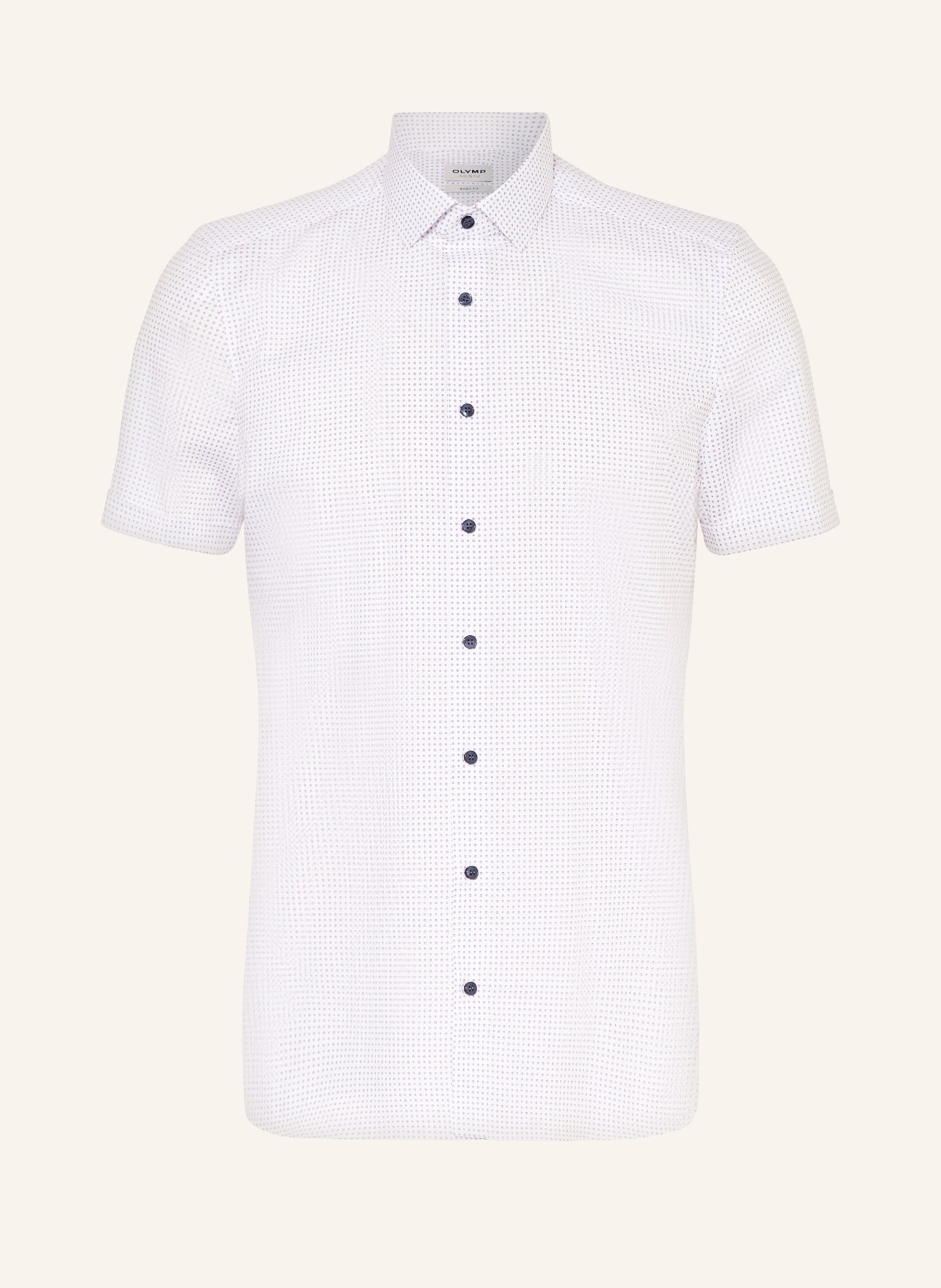 OLYMP Košile s krátkým rukávem Level Five Body Fit, Barva: BÍLÁ/ FUCHSIOVÁ/ PETROLEJOVÁ (Obrázek 1)