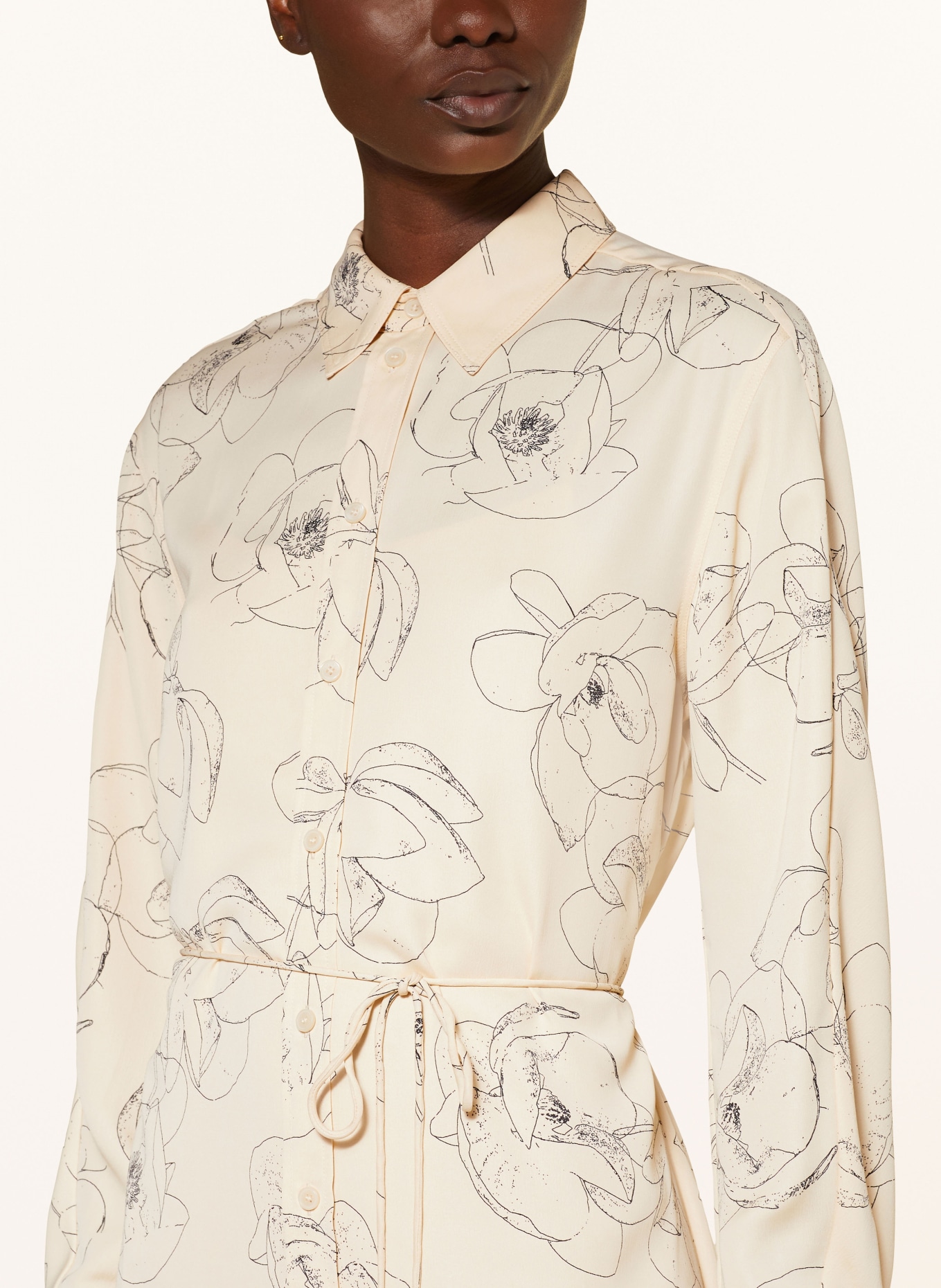 Calvin Klein Hemdblusenkleid, Farbe: HELLBRAUN/ SCHWARZ (Bild 4)