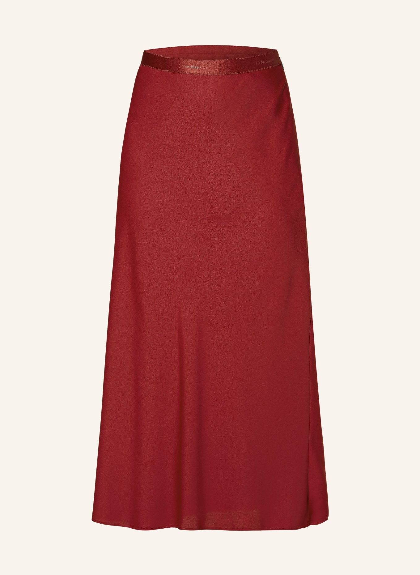 Calvin Klein Spódnica satynowa: CIEMNOCZERWONY