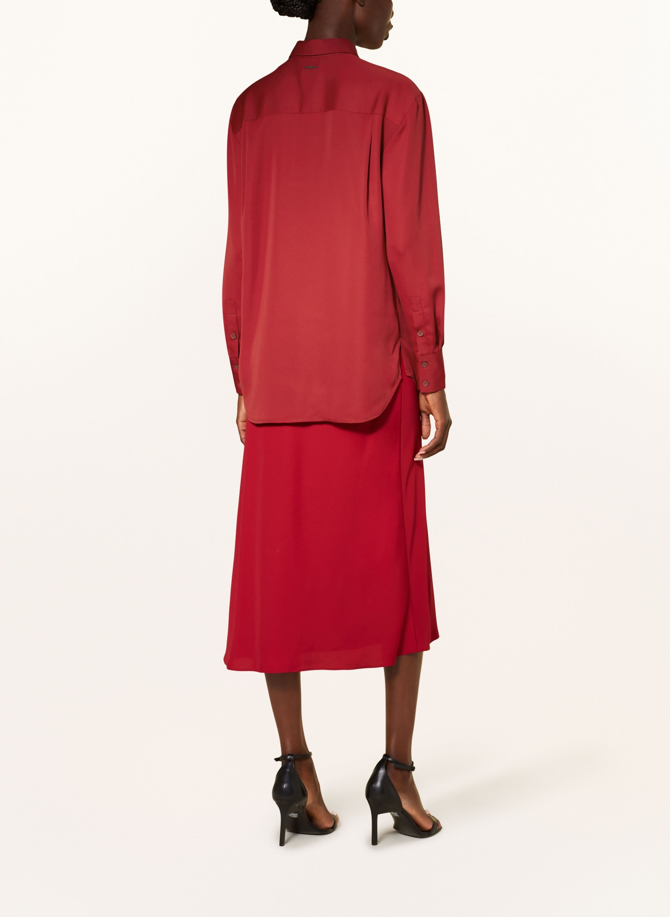 Calvin Klein Shirt blouse, Color: DARK RED (Image 3)