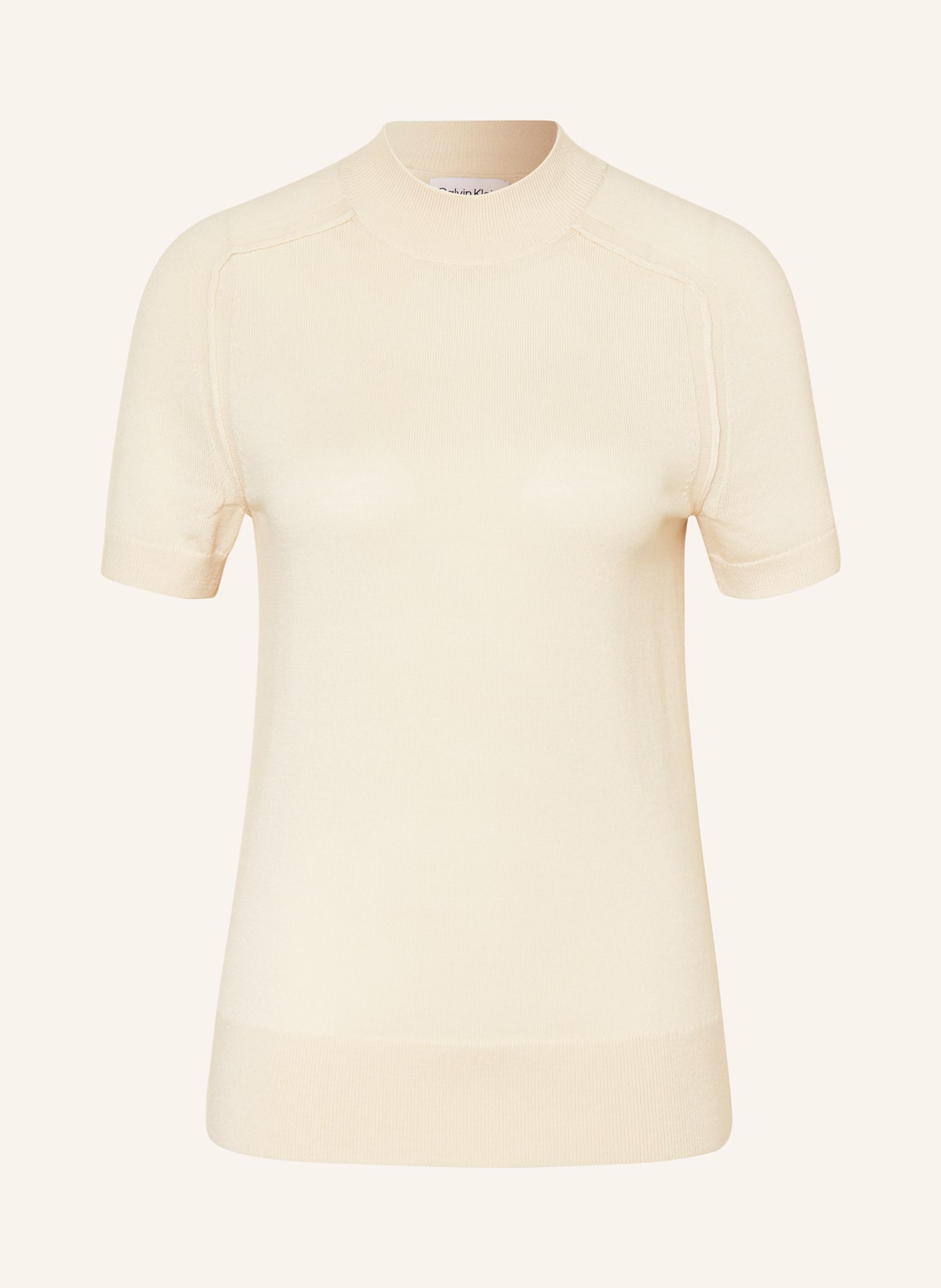 Calvin Klein Úpletové tričko, Barva: KRÉMOVÁ (Obrázek 1)