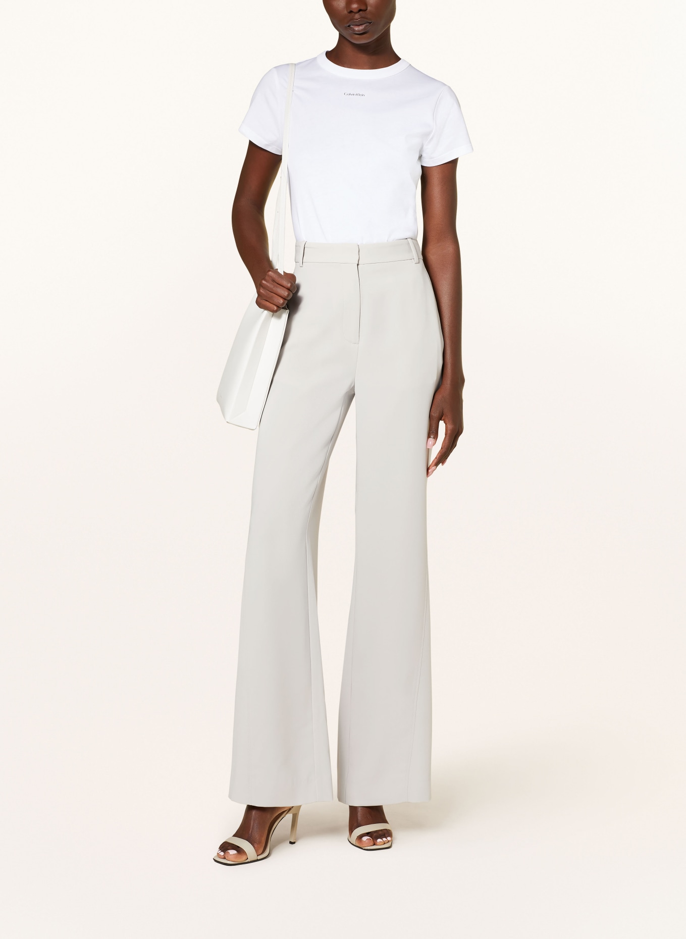 Calvin Klein Wide leg trousers, Color: LIGHT GRAY (Image 2)